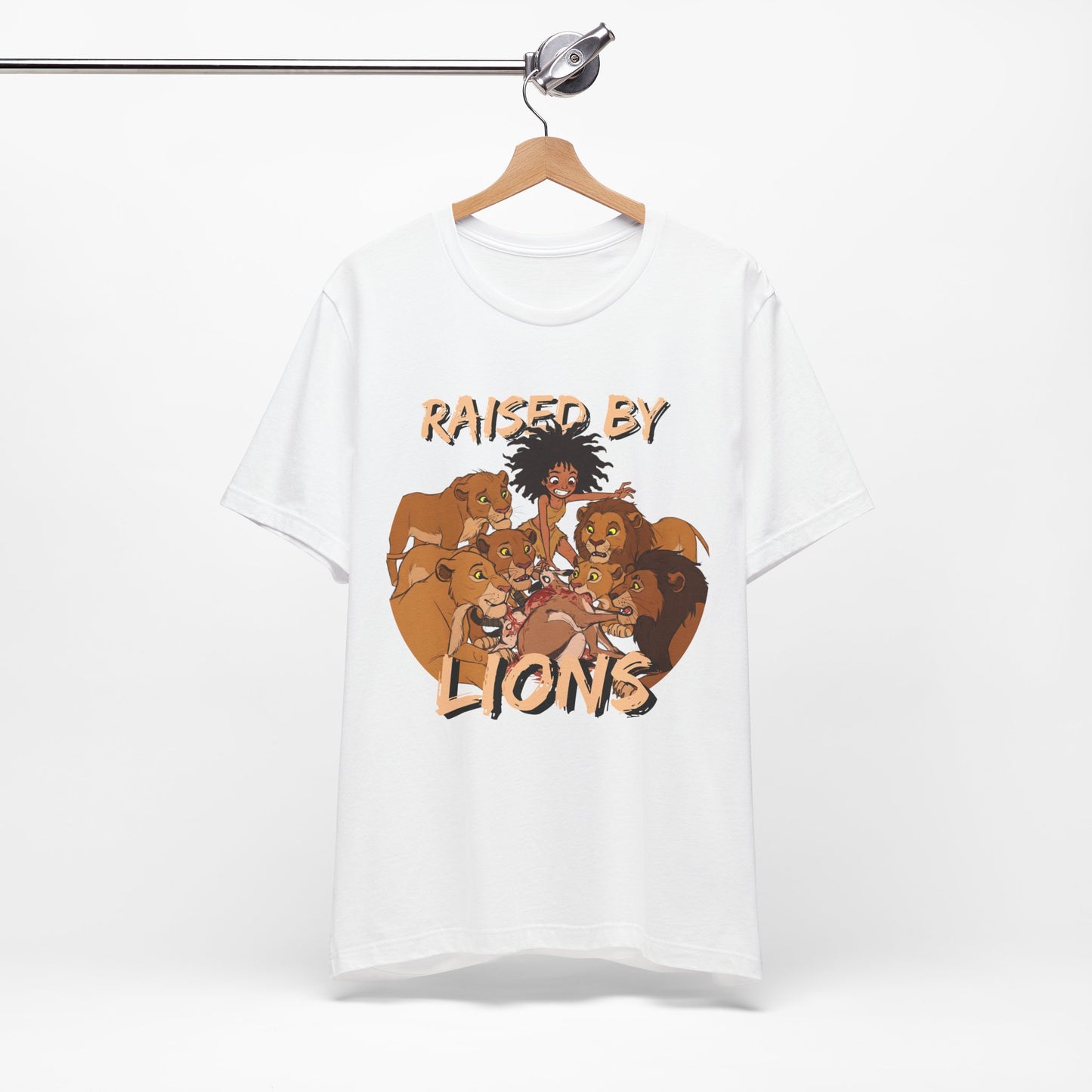 Raised by Lions Unisex Tee, Funny Animal Shirt, Lion Lover Gift, Safari T-Shirt, Jungle Adventure Apparel, Casual Wear - Schmartypants