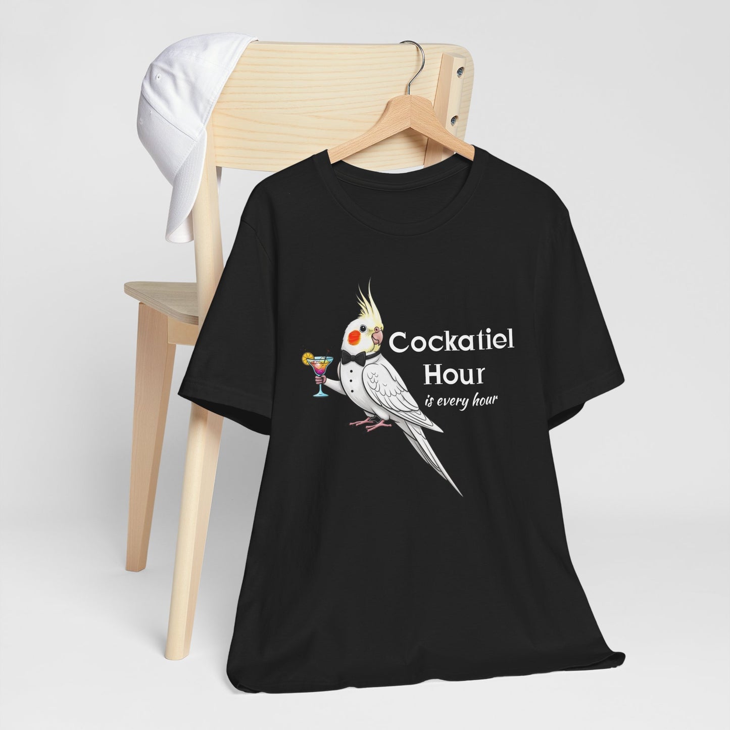 Funny 'Cockatiel Hour is Every Hour' Unisex Tee for Cockatiel Pet Owners