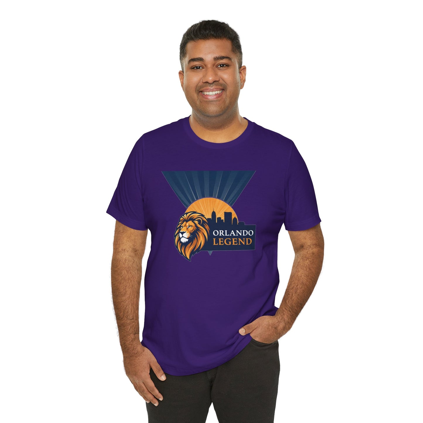 Orlando Legend Unisex Tee, Casual Graphic Tee, Lion Design Shirt, Gift for Fans, Everyday Wear, Florida Souvenir T-shirt