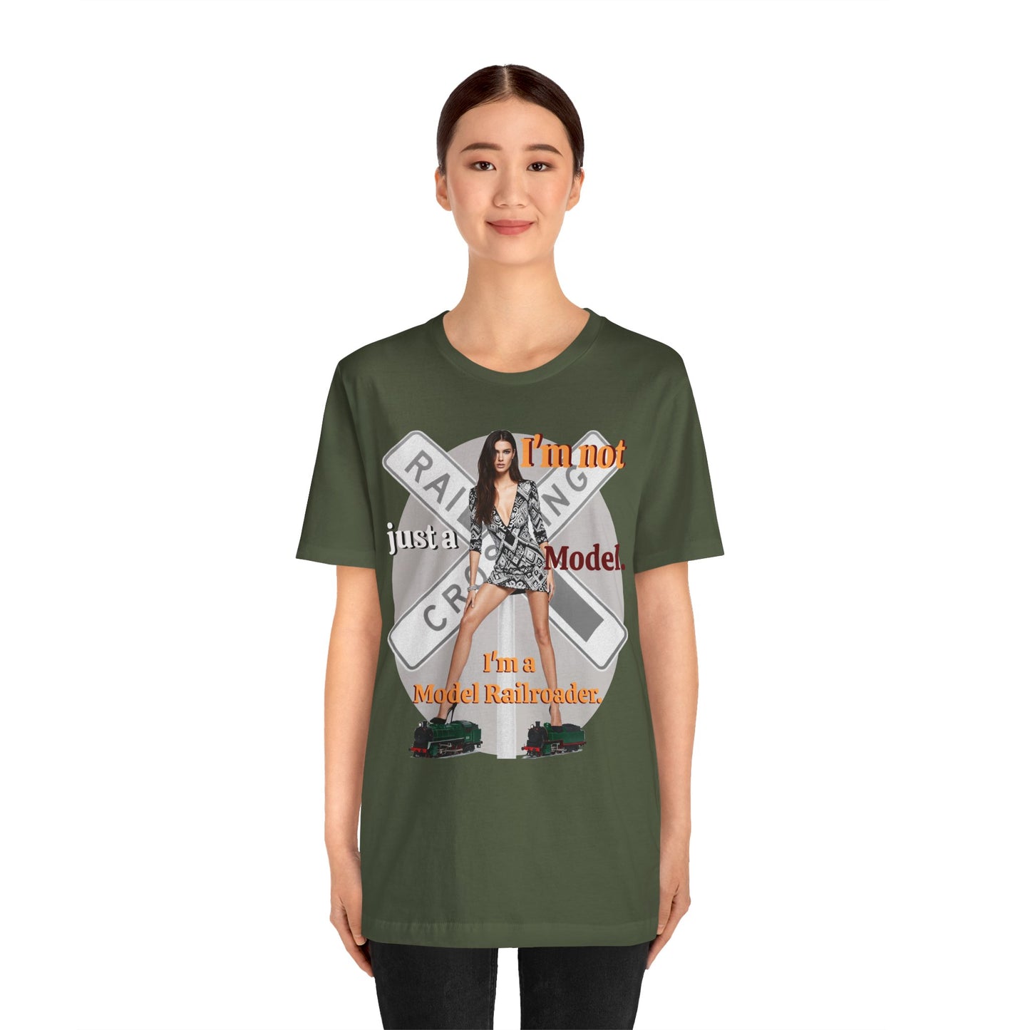 Railroad Model Unisex Tee, Train Lover Gift, Funny 'Model Railroader' Shirt, Model Railroading Apparel, Unique Graphic T-Shirt - Schmartypants