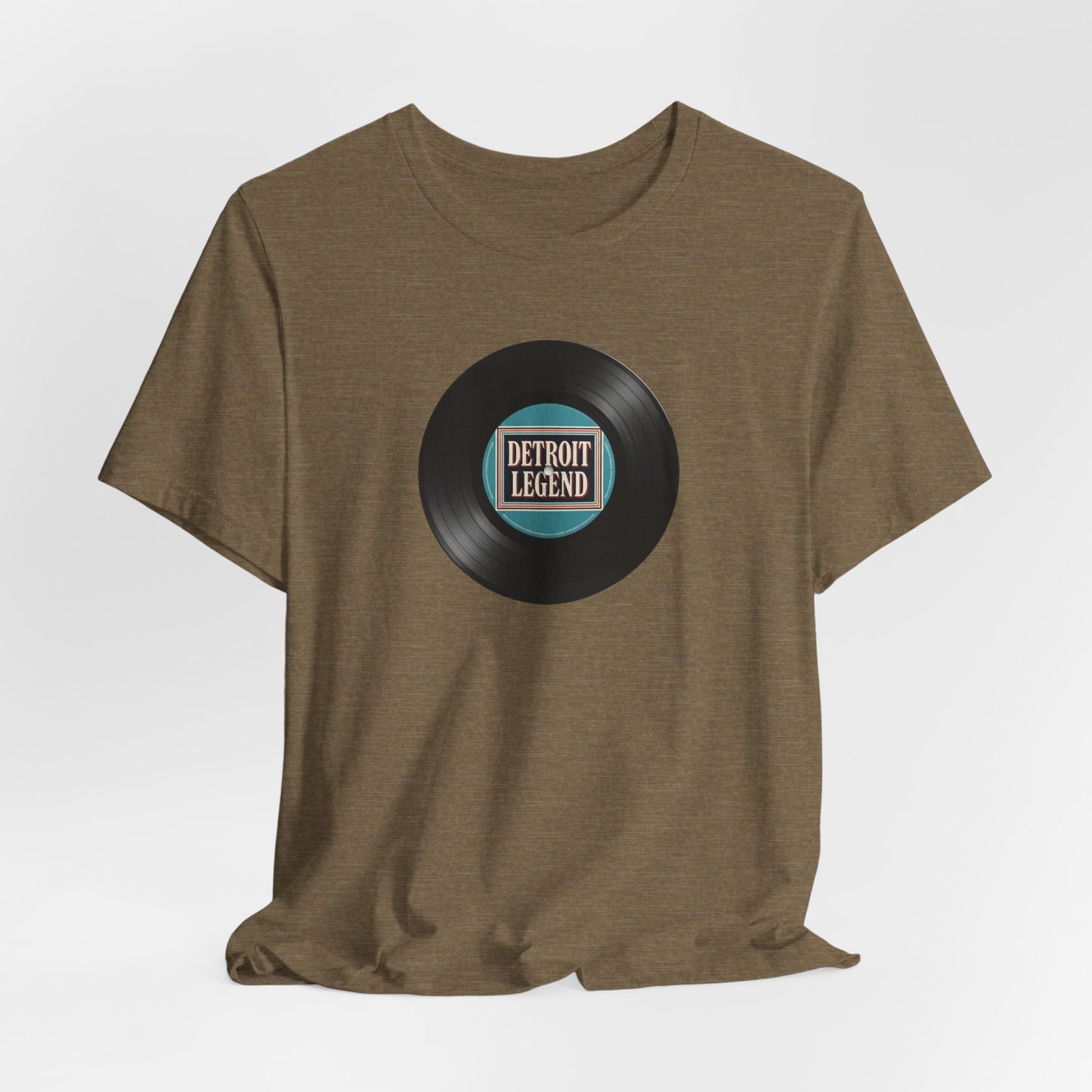 Detroit Legend Vinyl Record Tee, Music Lover Shirt, Unisex Casual Wear, Gift for Music Fans, Retro Record T-Shirt, Motown Shirt