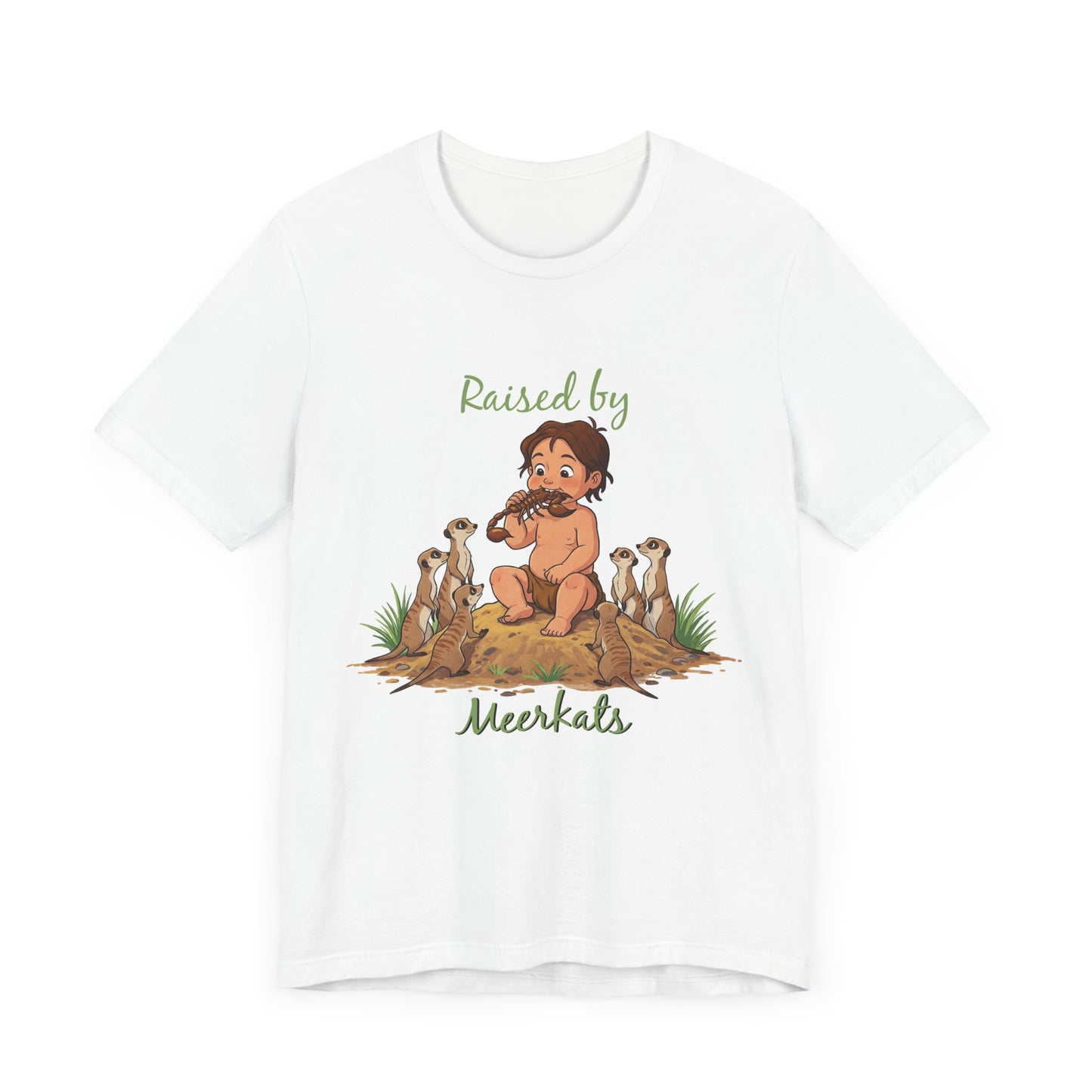 Funny 'Raised by Meerkats' Unisex Tee for Meerkat and Wildlife Lovers - Schmartypants