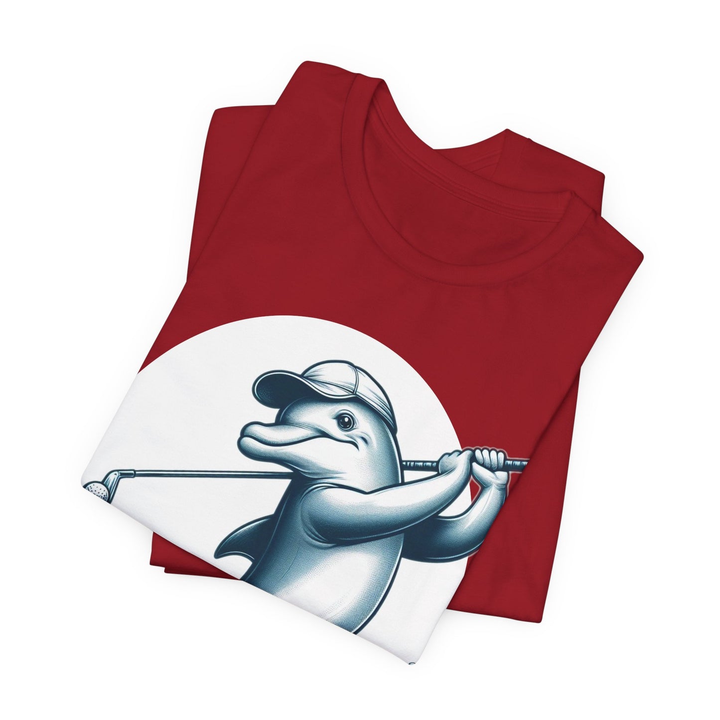Funny Dolphin Golfing Tee - "Sorry, I’m Golphin" Unisex Jersey Short Sleeve Shirt - Dad Joke and Golfers Gift - Schmartypants