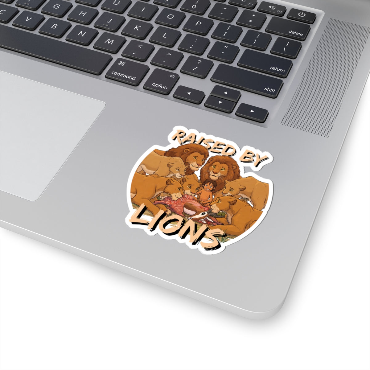 Raised by Lions Kiss-Cut Stickers - Embrace Adventure & Wilderness - Schmartypants