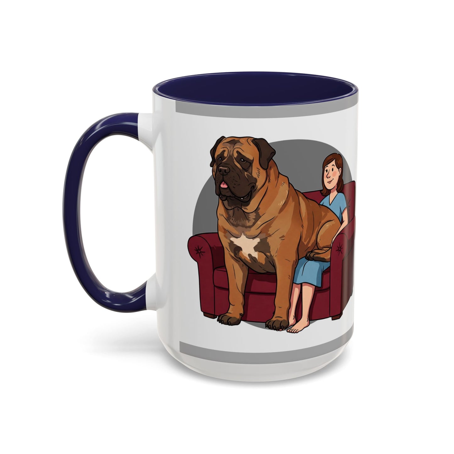 Mastiff Lap Dog Accent Coffee Mug - Perfect Funny Gift for Dog Lovers, Mastiff Breeders - Schmartypants