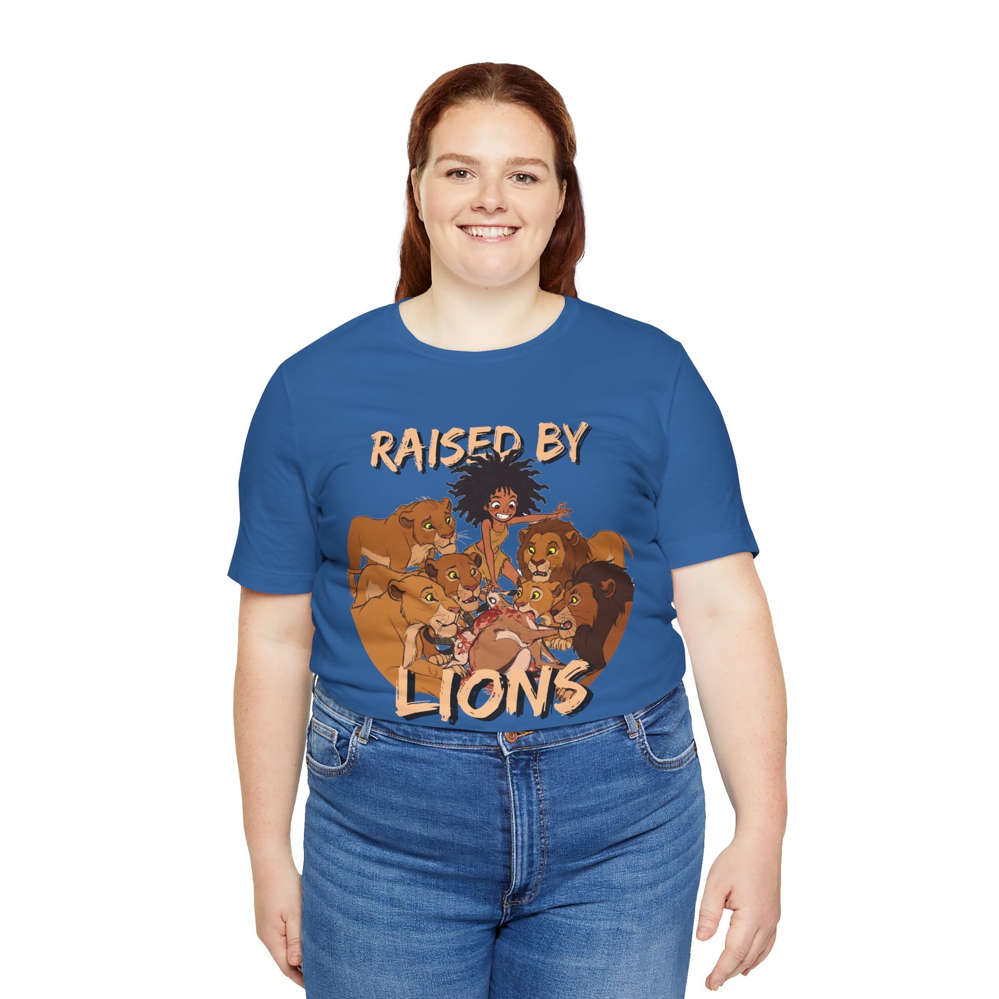 Raised by Lions Unisex Tee, Funny Animal Shirt, Lion Lover Gift, Safari T-Shirt, Jungle Adventure Apparel, Casual Wear - Schmartypants
