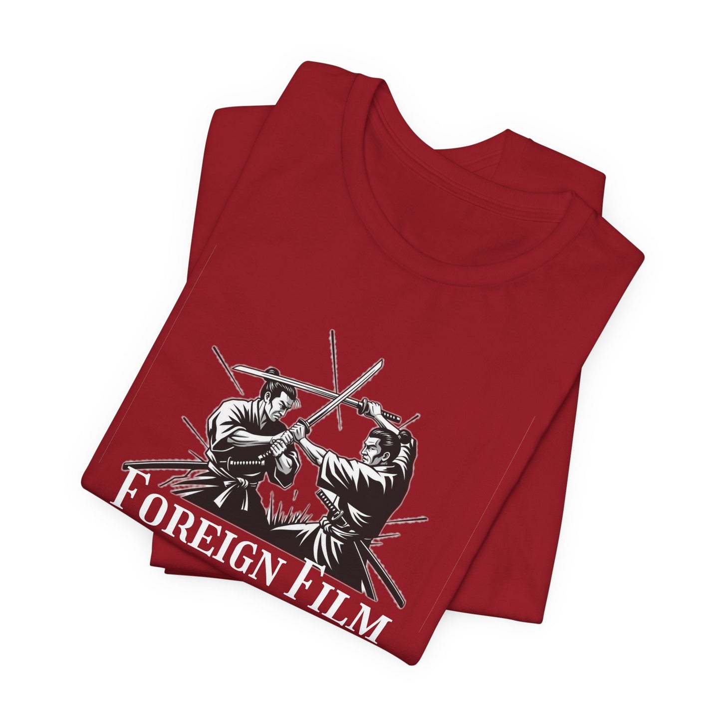Foreign Film Fanatic Unisex Tee, Cool Graphic Shirt for Movie Lovers, Perfect Gift for Film Buffs, Stylish Casual Wear, Movie Night Tee