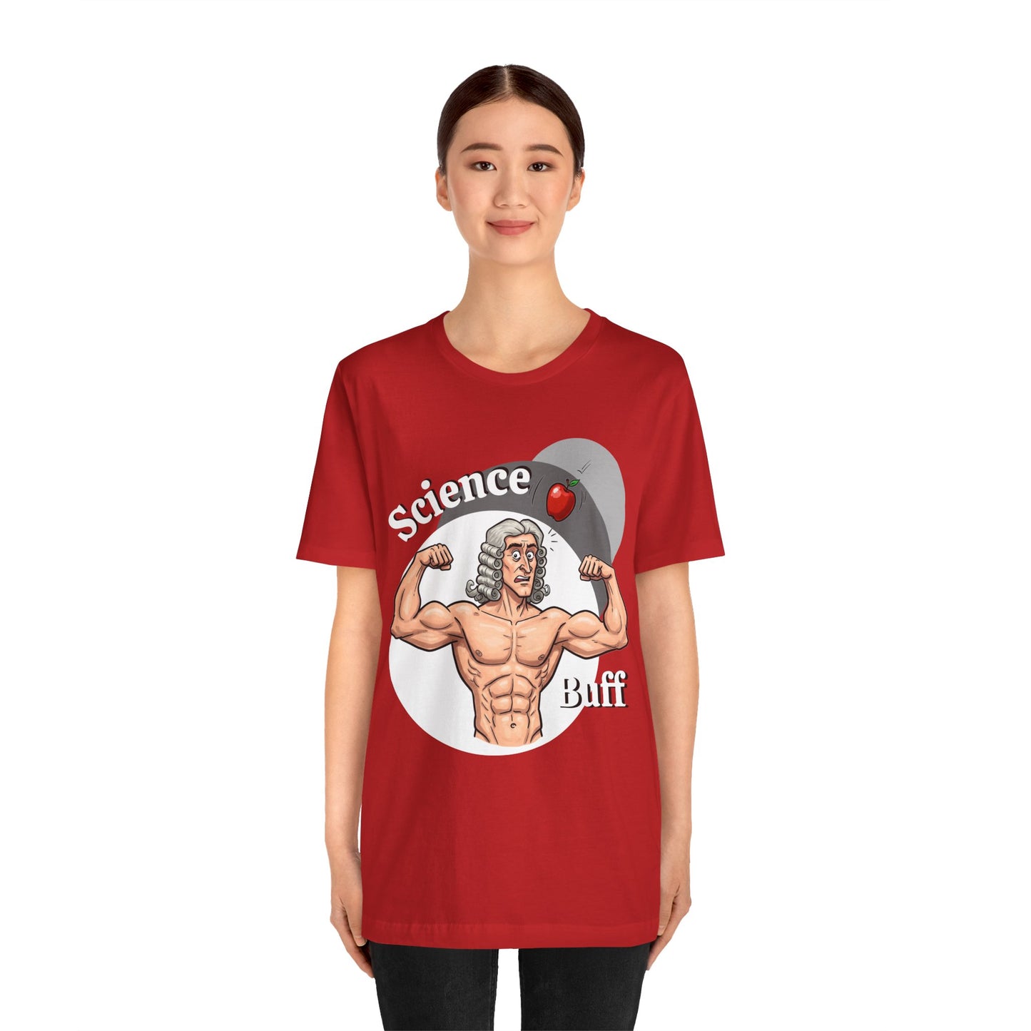 Funny 'Science Buff' Unisex Tee, Funny Science Shirt, Gift for STEM Lovers, Academic Humor T-Shirt, Geeky Top, Science Enthusiast Apparel, Sir Isaac Newton Fans - Schmartypants