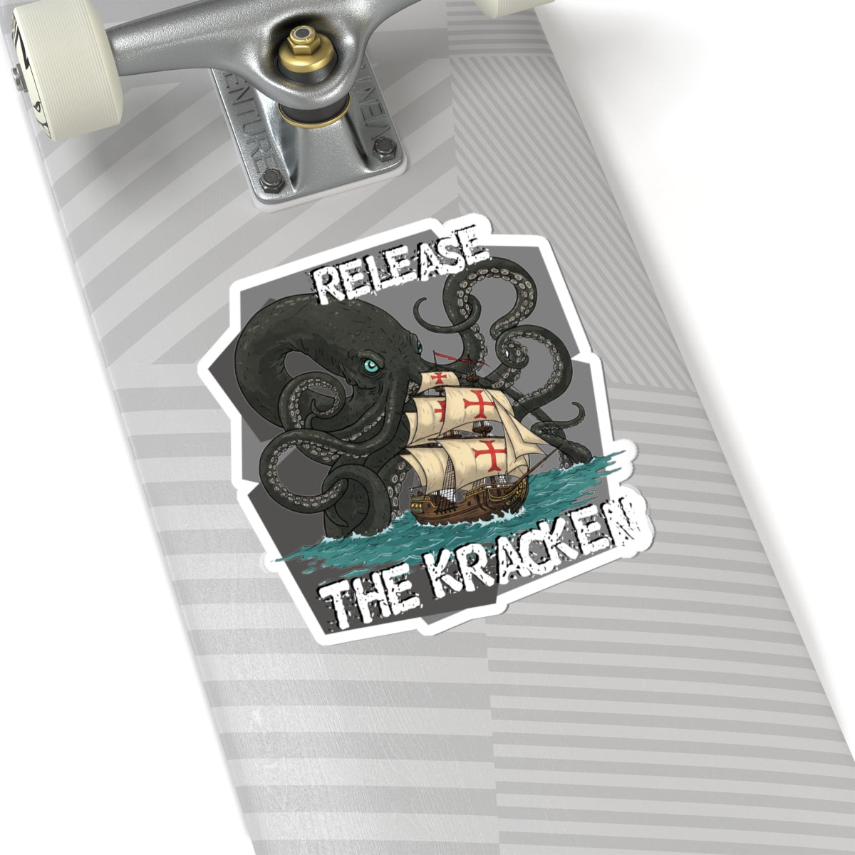 'Release The Kraken!' Kiss-Cut Stickers - Nautical Octopus Design for Sea Lovers and Gamers - Schmartypants