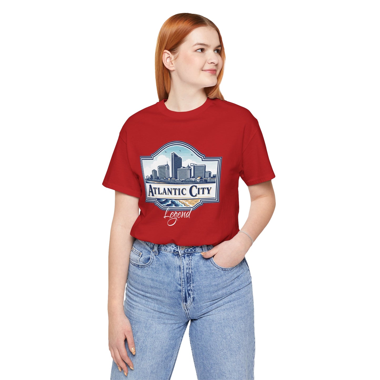Atlantic City Legend Tee - Unisex Jersey Shirt, Cool Graphic Tee, Casual Wear, Vacation Souvenir, Travel Gift, Beach Outfit