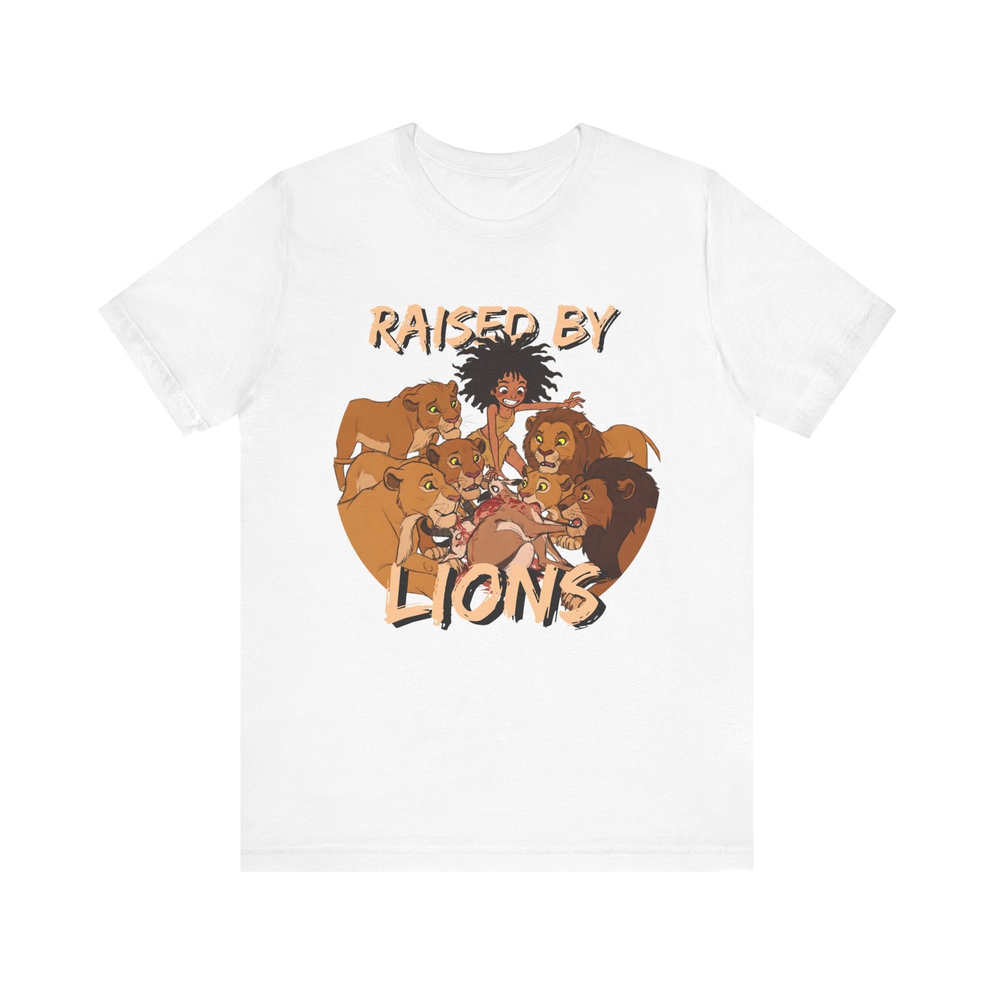 Raised by Lions Unisex Tee, Funny Animal Shirt, Lion Lover Gift, Safari T-Shirt, Jungle Adventure Apparel, Casual Wear - Schmartypants