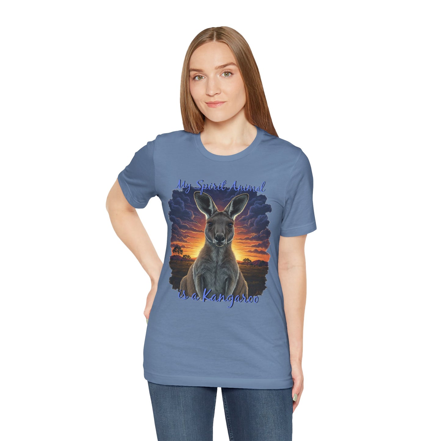 'My Spirit Animal is a Kangaroo' Tee - Unisex Jersey Short Sleeve T-Shirt for Wildlife Lovers, Aussies - Schmartypants