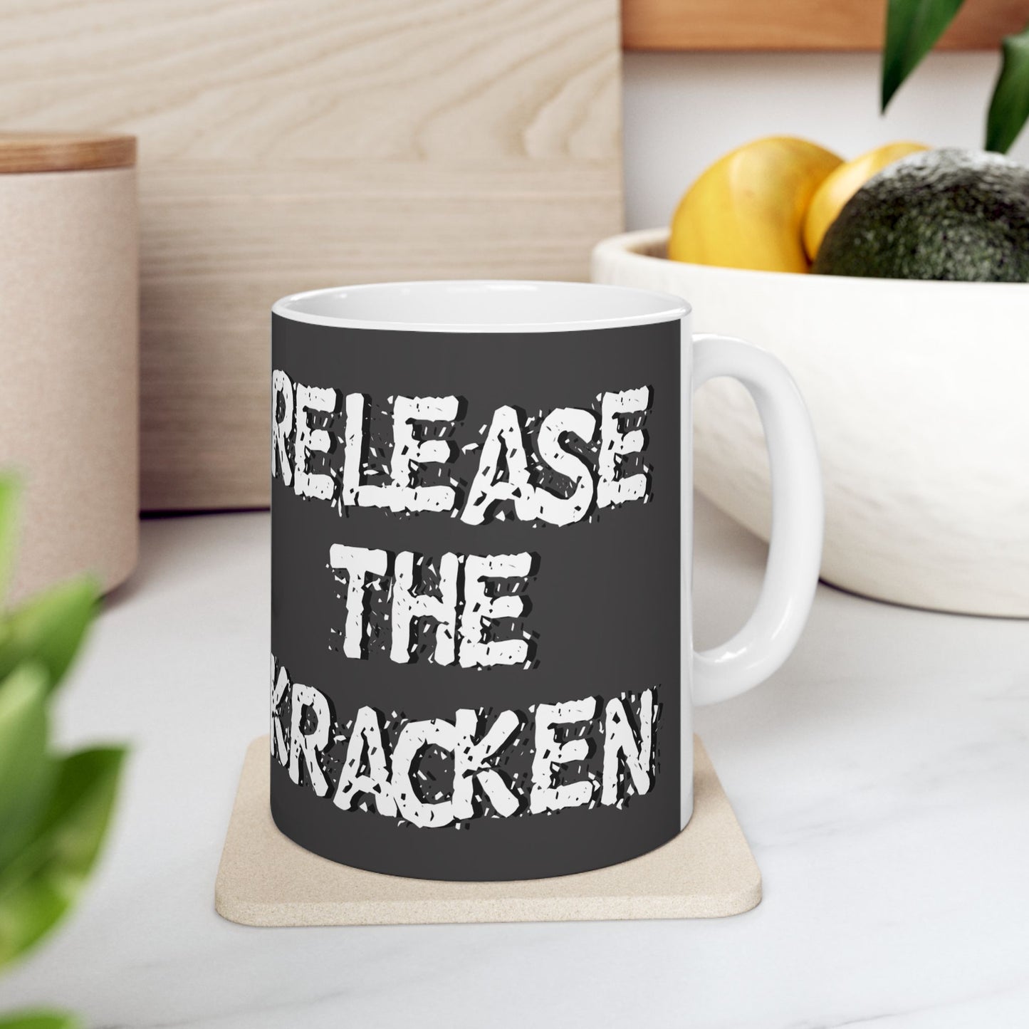 Octopus-Themed Ceramic Mug - "Release the Kraken" Design for Pirates and Gamers - Schmartypants