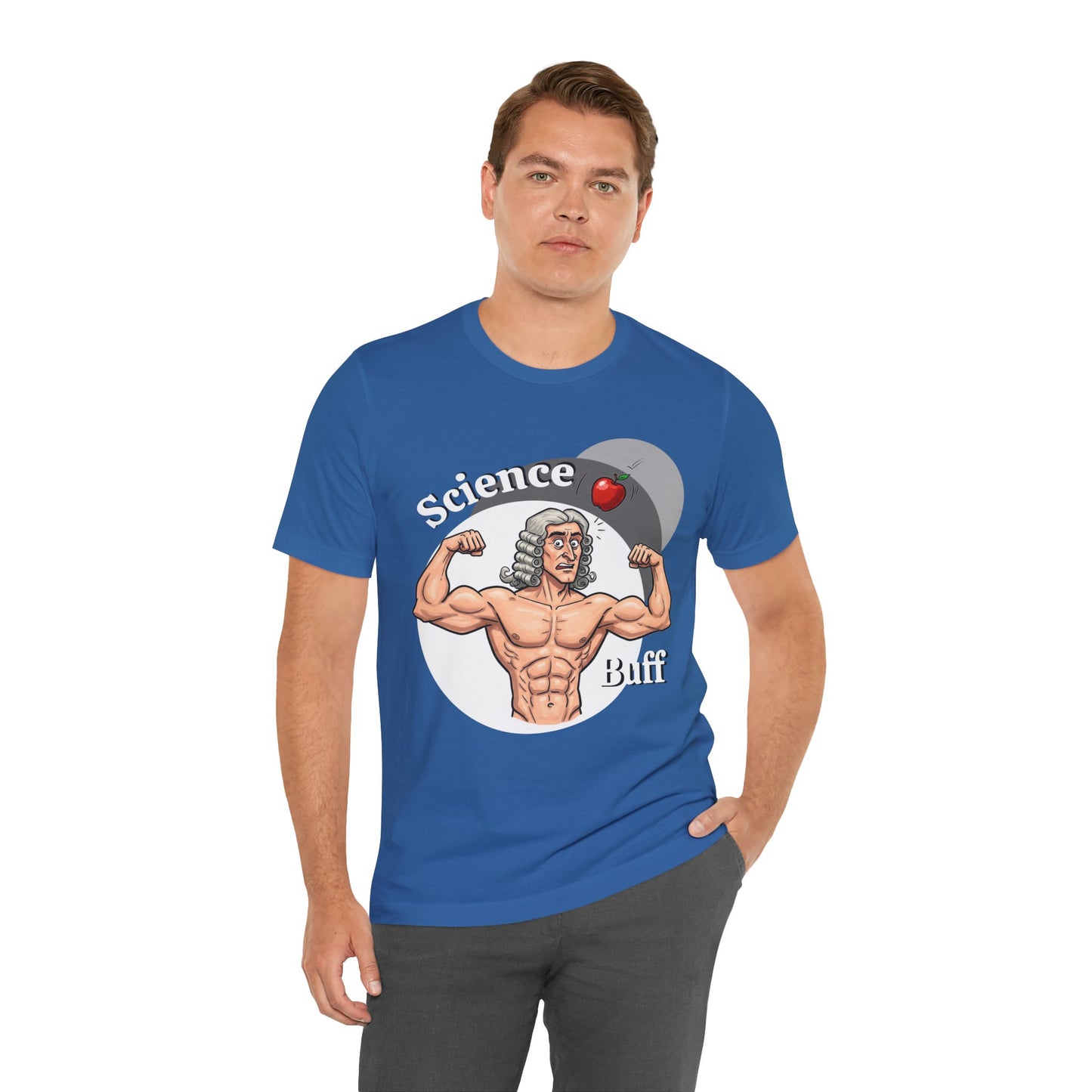 Funny 'Science Buff' Unisex Tee, Funny Science Shirt, Gift for STEM Lovers, Academic Humor T-Shirt, Geeky Top, Science Enthusiast Apparel, Sir Isaac Newton Fans - Schmartypants