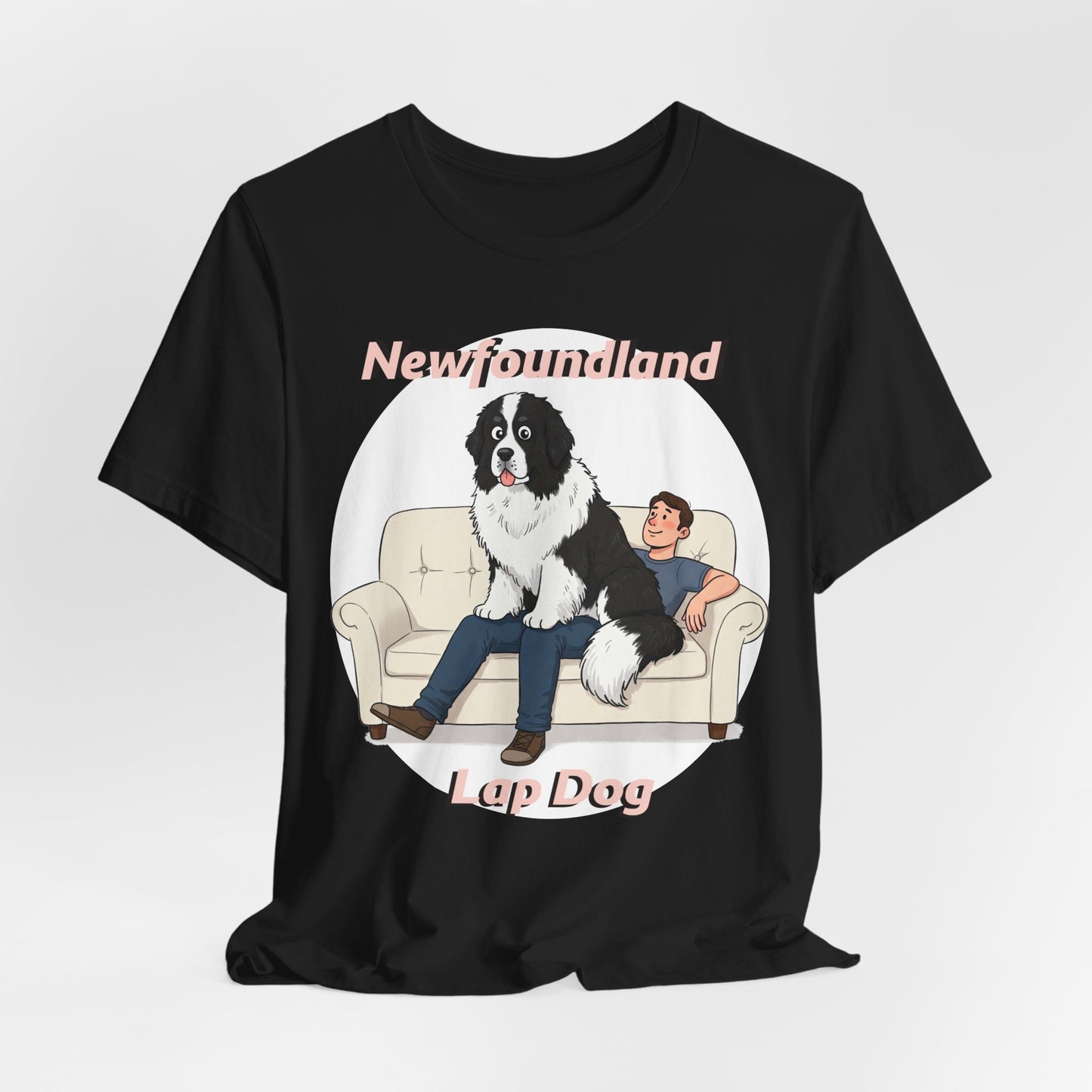 Hilarious Newfoundland Lap Dog Tee - Cozy Unisex Jersey Short Sleeve Shirt for Dog Lovers - Schmartypants