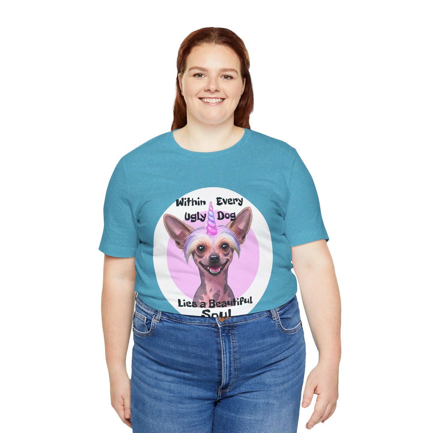 Funny Dog Lover Tee - "Within Every Ugly Dog Lies A Beautiful Soul" Shirt - Chinese Crested Lovers - Schmartypants