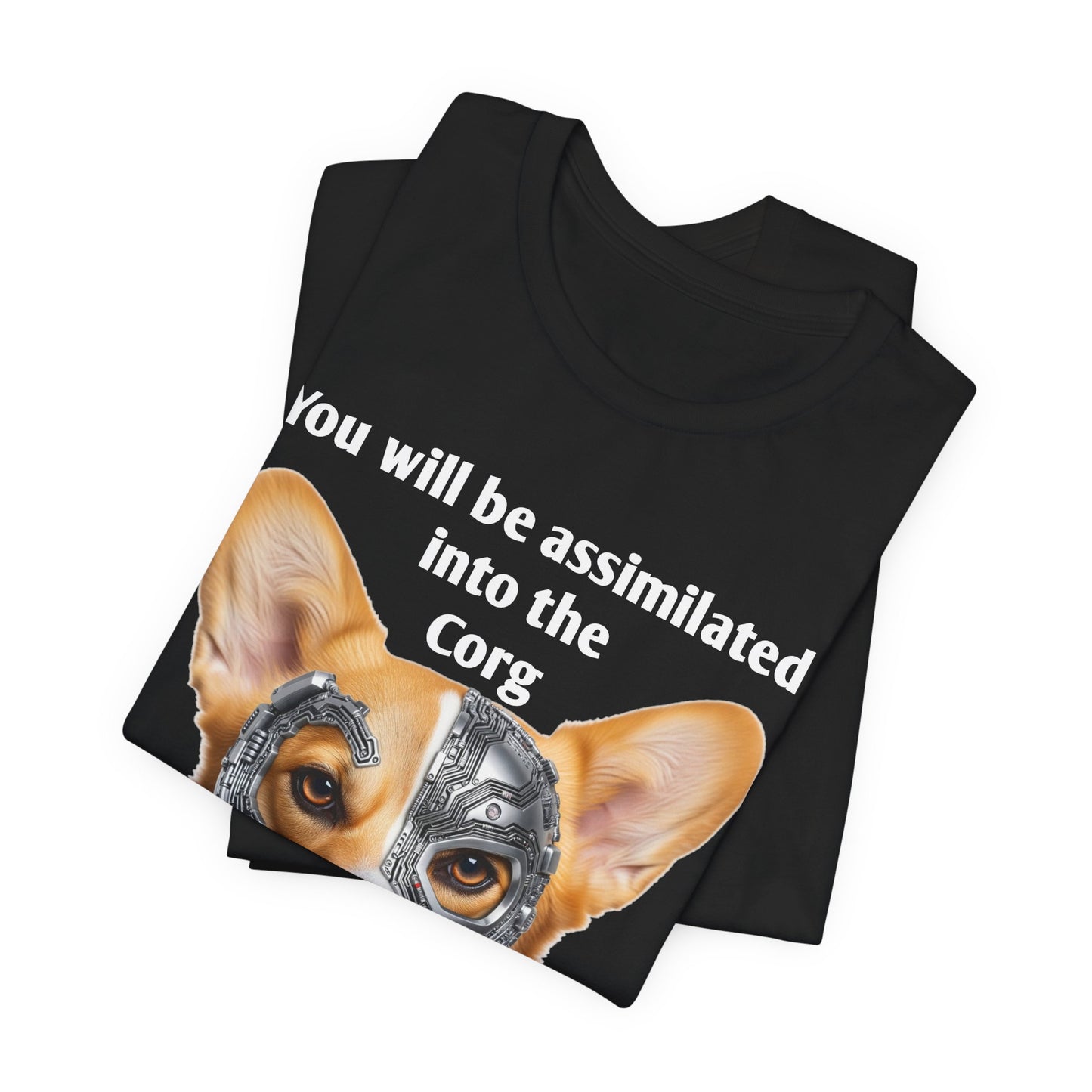 Star Trek Corgi Unisex Tee, Borg Implants, Resistance is Futile, Funny Gift for Corgi Lovers, Trekkies, Trekkie Conventions, Dog Park