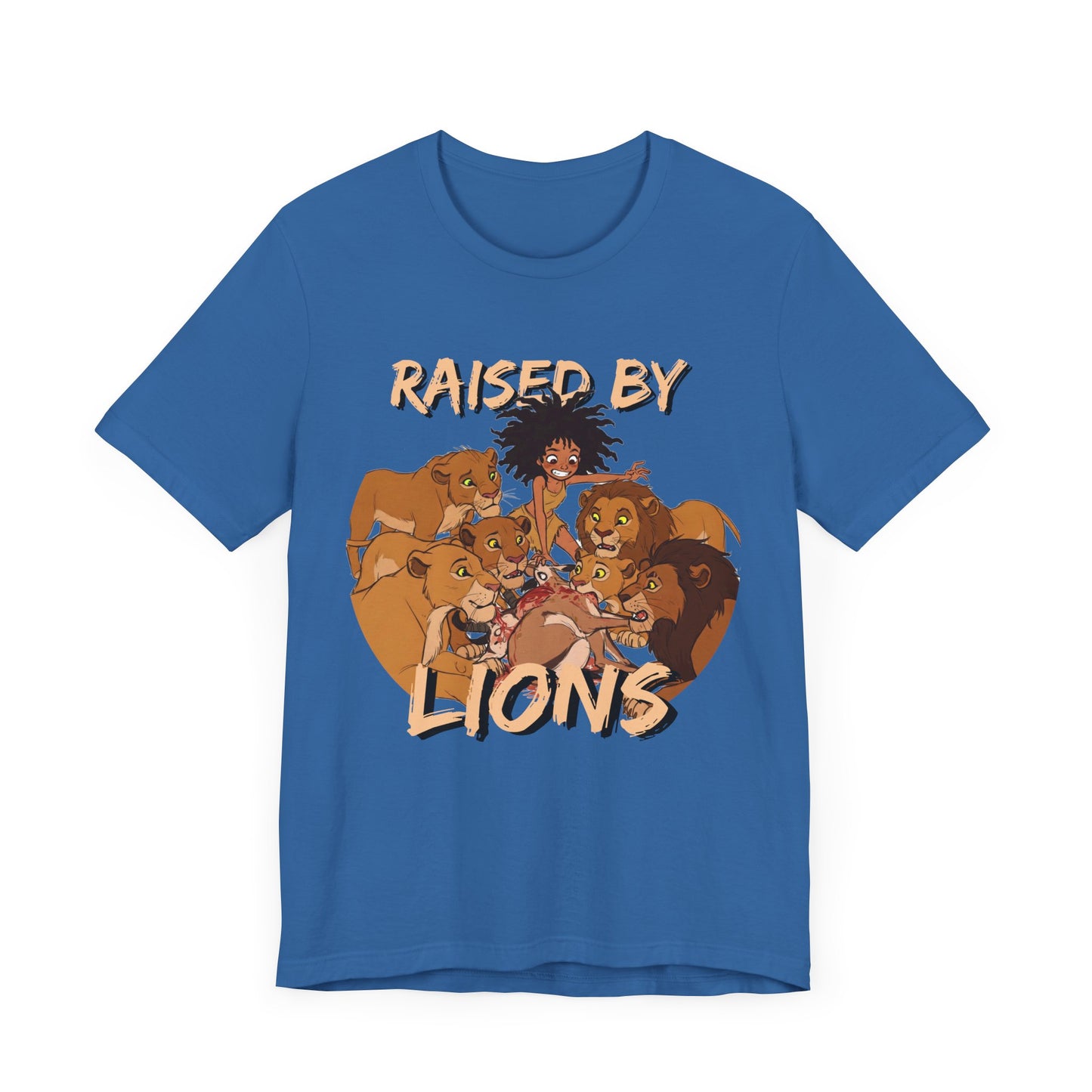 Raised by Lions Unisex Tee, Funny Animal Shirt, Lion Lover Gift, Safari T-Shirt, Jungle Adventure Apparel, Casual Wear - Schmartypants