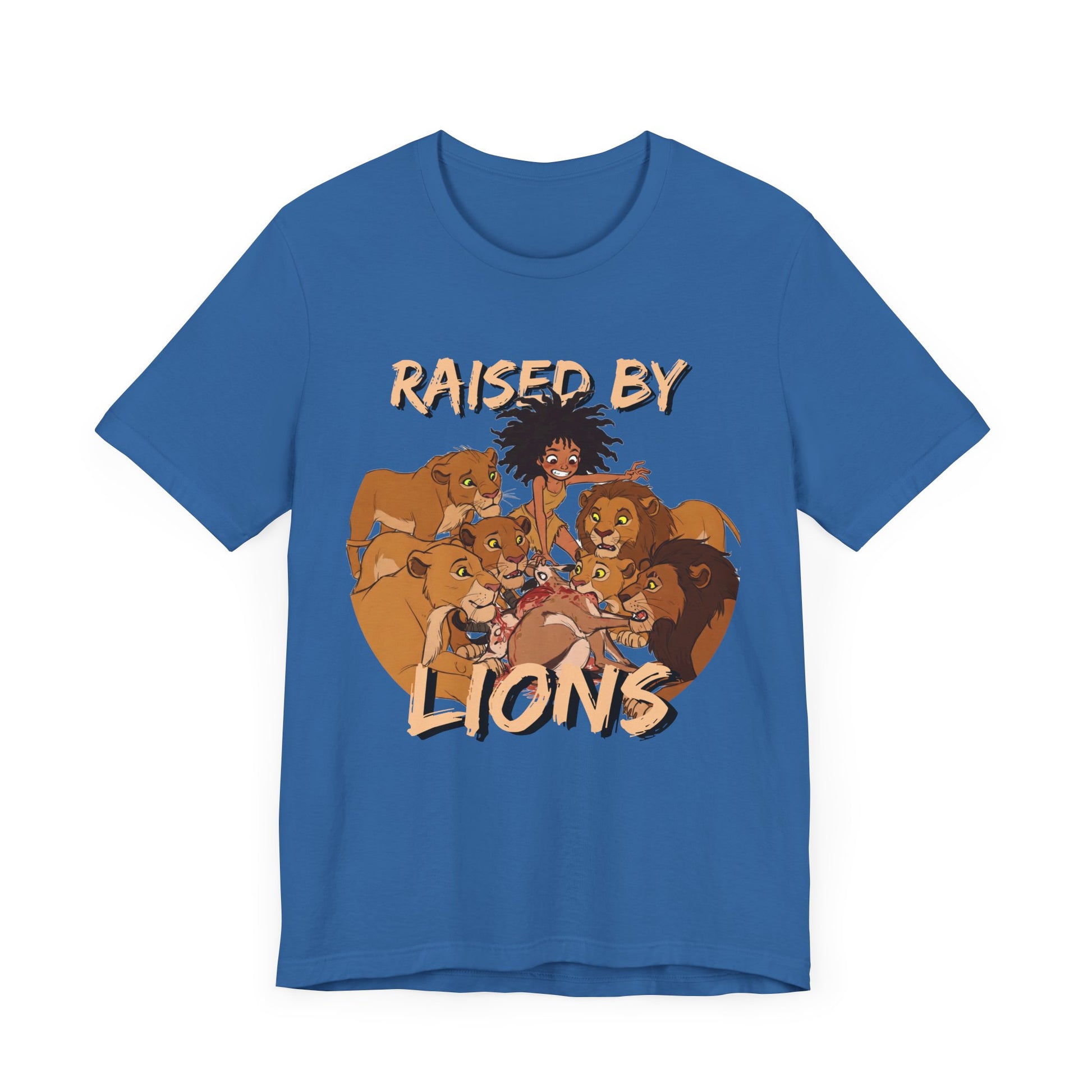 Raised by Lions Unisex Tee, Funny Animal Shirt, Lion Lover Gift, Safari T-Shirt, Jungle Adventure Apparel, Casual Wear - Schmartypants