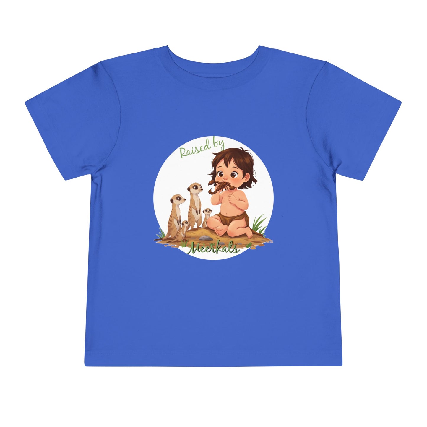 Cute, Funny Toddler Tee - "Raised by Meerkats" Design - Schmartypants