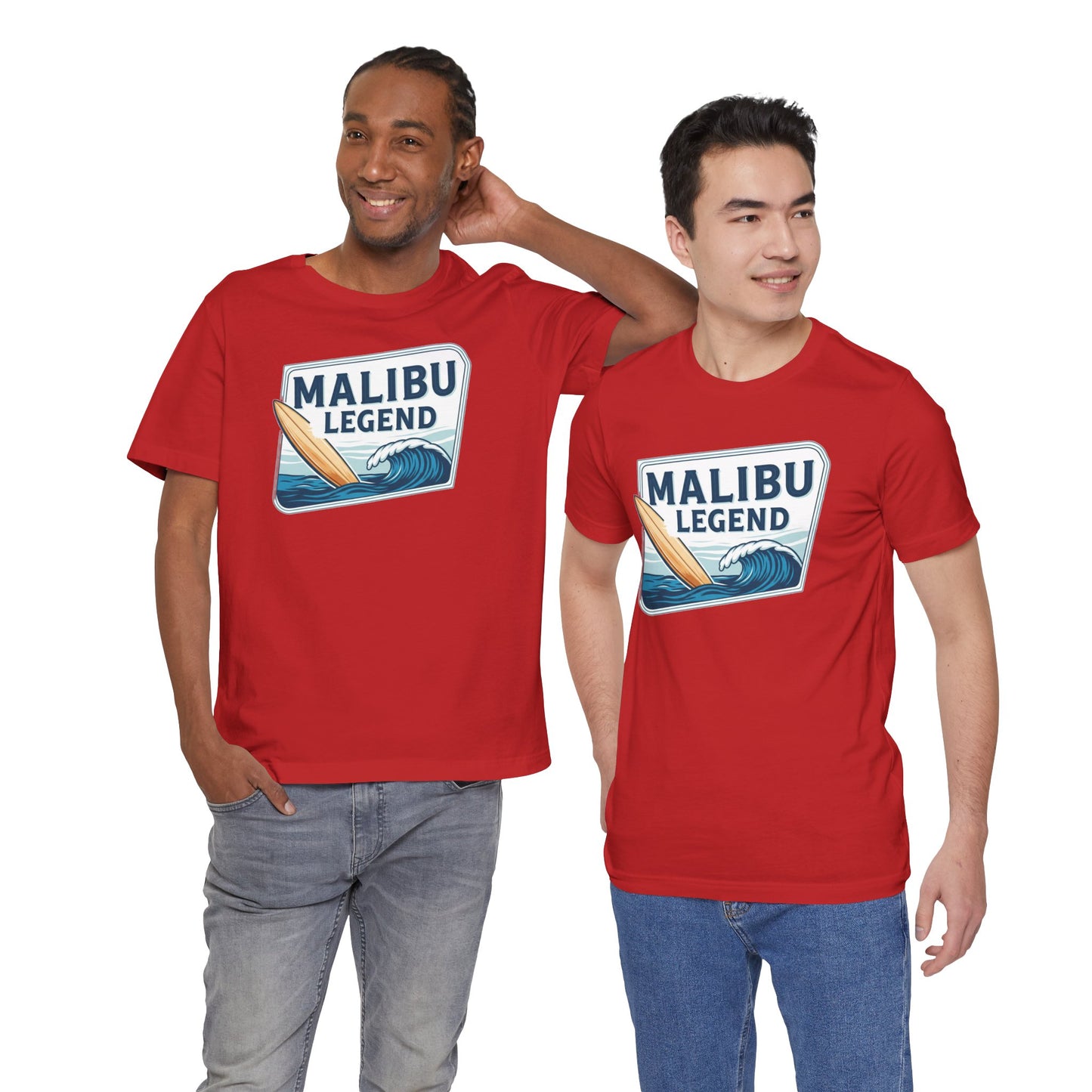 Malibu Legend Surf Tee | Unisex Jersey Short Sleeve Shirt, Beachwear, Summer Vibes, Surfing Gift, California Style, Malibu Souvenir Tee