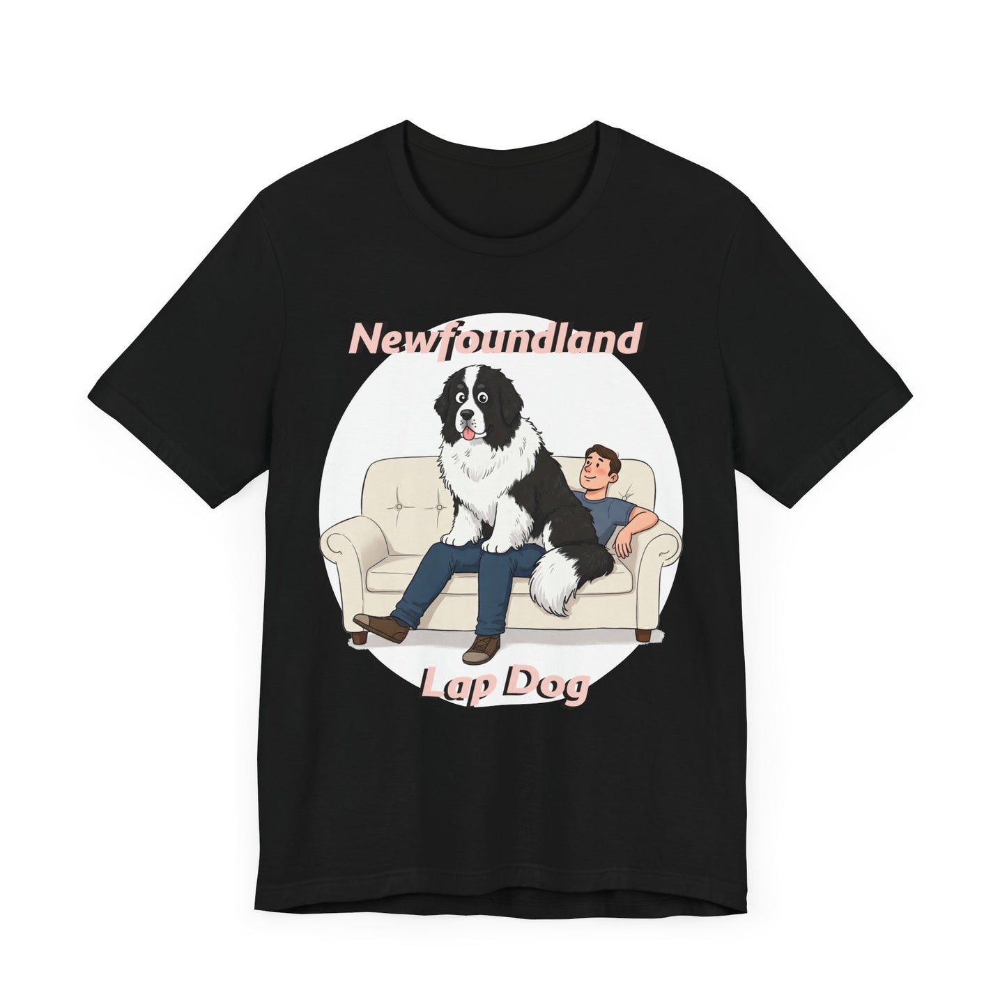 Hilarious Newfoundland Lap Dog Tee - Cozy Unisex Jersey Short Sleeve Shirt for Dog Lovers - Schmartypants