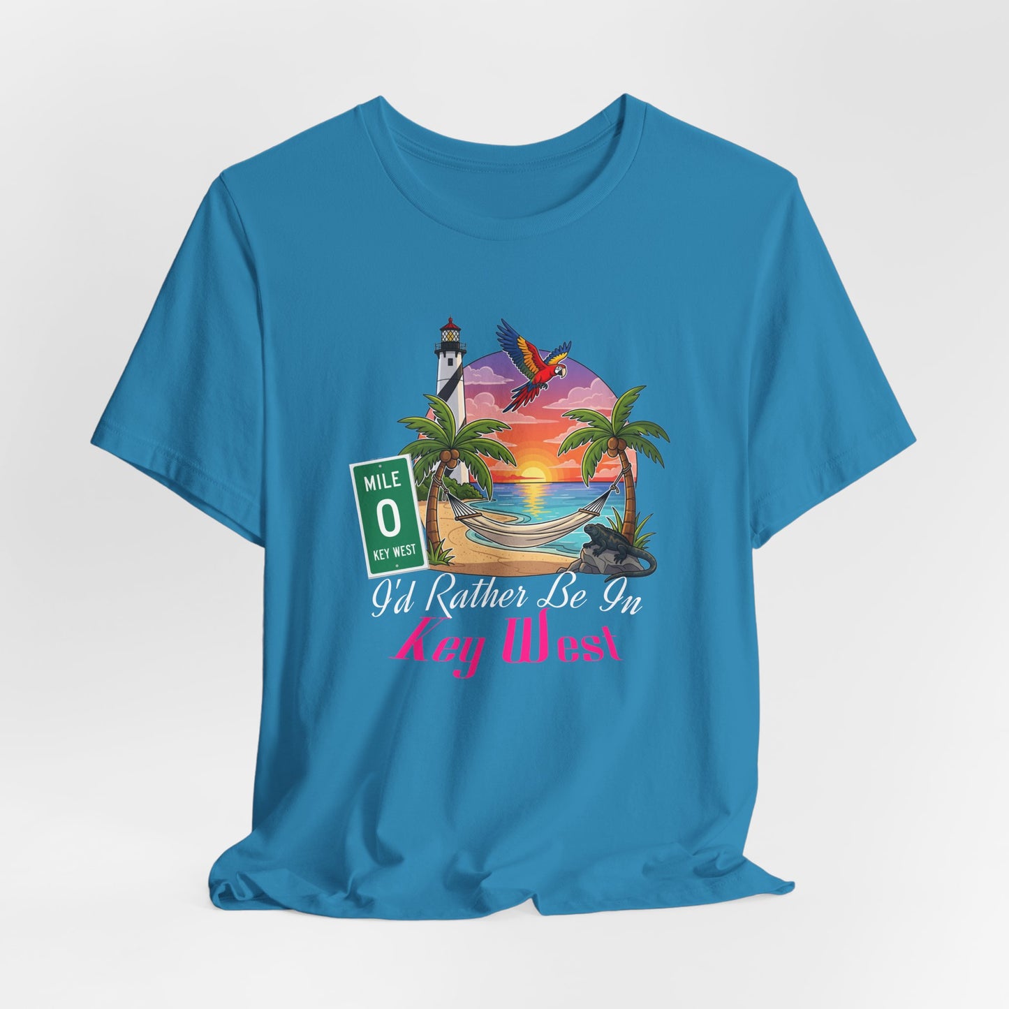 I'd Rather Be In Key West Tee | Vacation Shirt, Summer Style, Beachwear Gift, Travel Tee, Casual Fashion
