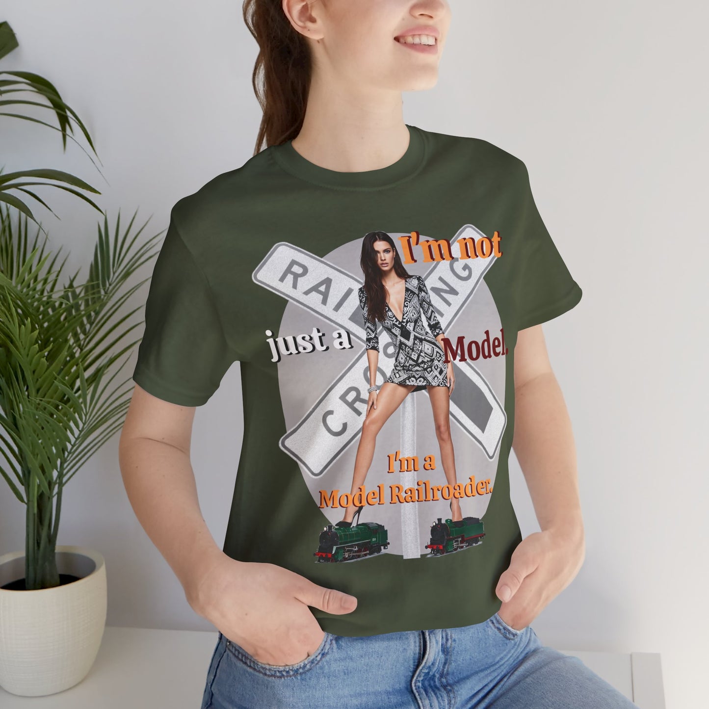 Railroad Model Unisex Tee, Train Lover Gift, Funny 'Model Railroader' Shirt, Model Railroading Apparel, Unique Graphic T-Shirt - Schmartypants