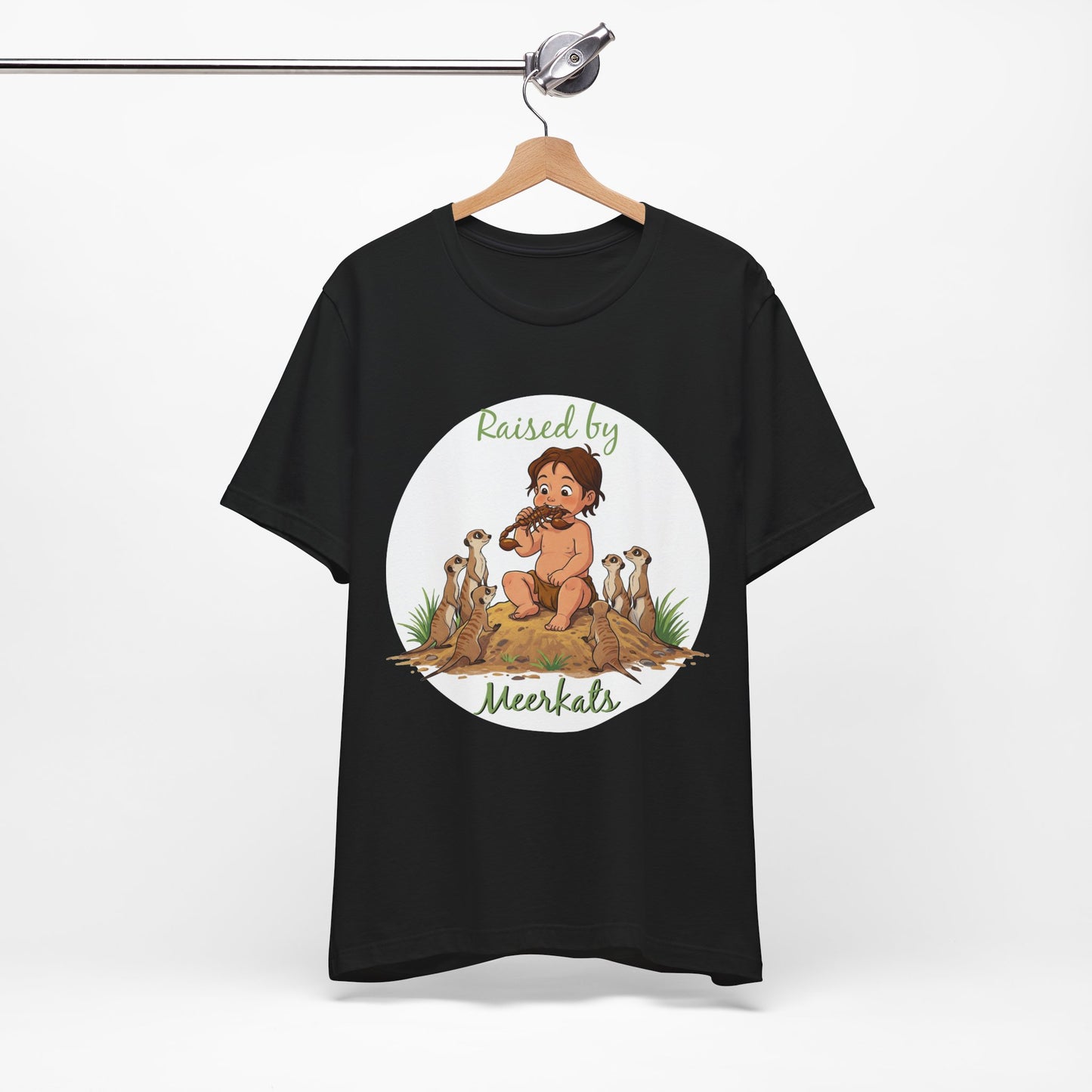 Funny 'Raised by Meerkats' Unisex Tee for Meerkat and Wildlife Lovers - Schmartypants
