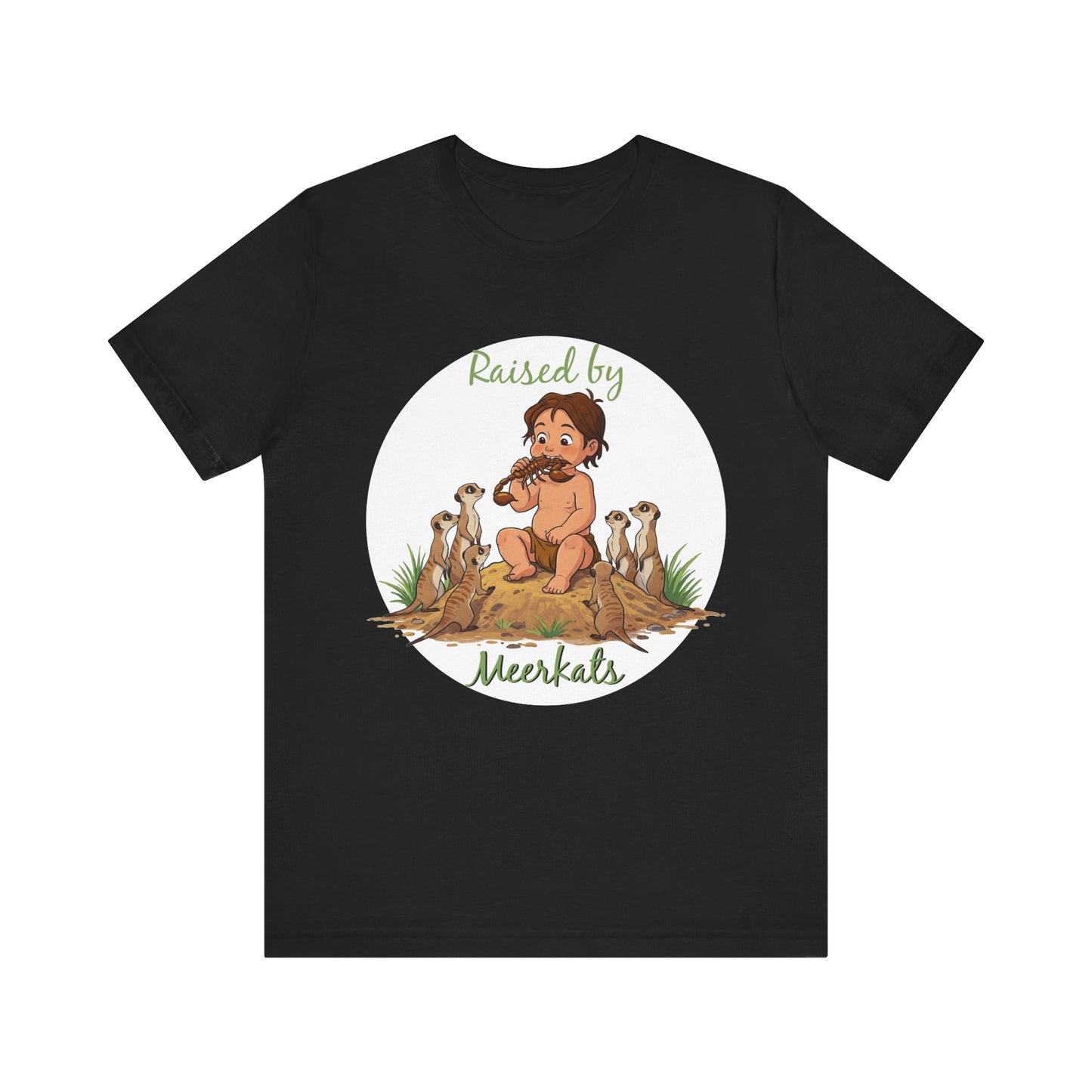 Funny 'Raised by Meerkats' Unisex Tee for Meerkat and Wildlife Lovers - Schmartypants