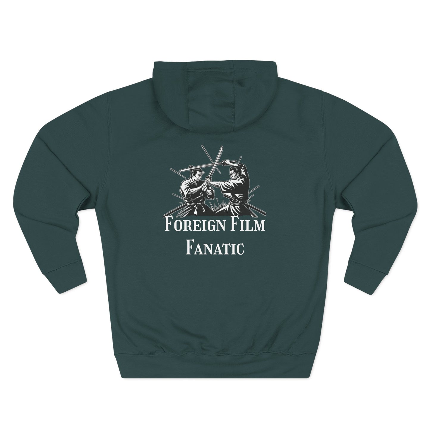 Foreign Film Fanatic Hoodie | Double Sided Graphics, Cozy Movie Lover's Sweatshirt | Perfect Gift for Cinema Buffs
