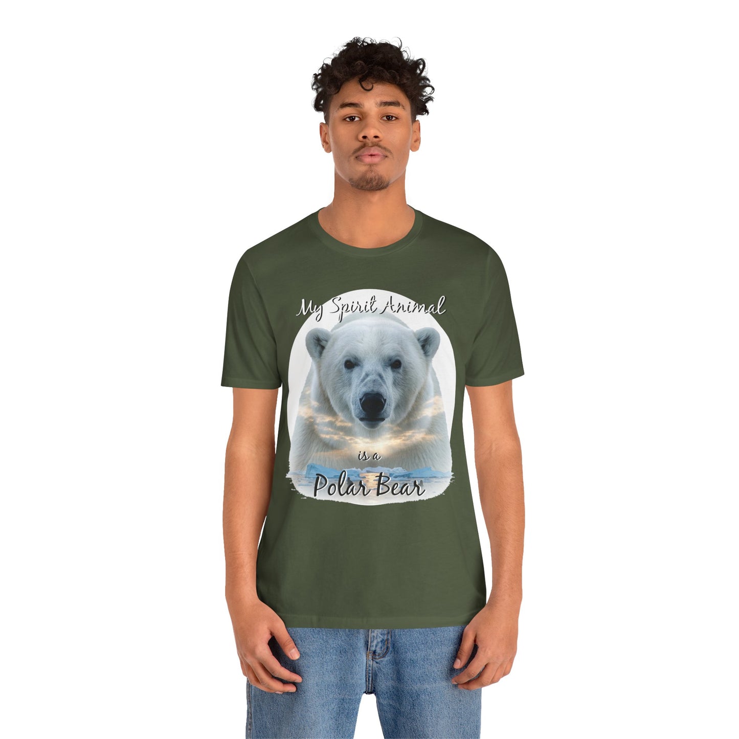 Polar Bear Tee, My Spirit Animal, Wildlife Lover Gift, Alaskan Traveler Shirt, Nature Enthusiast Top, Arctic Wildlife Apparel