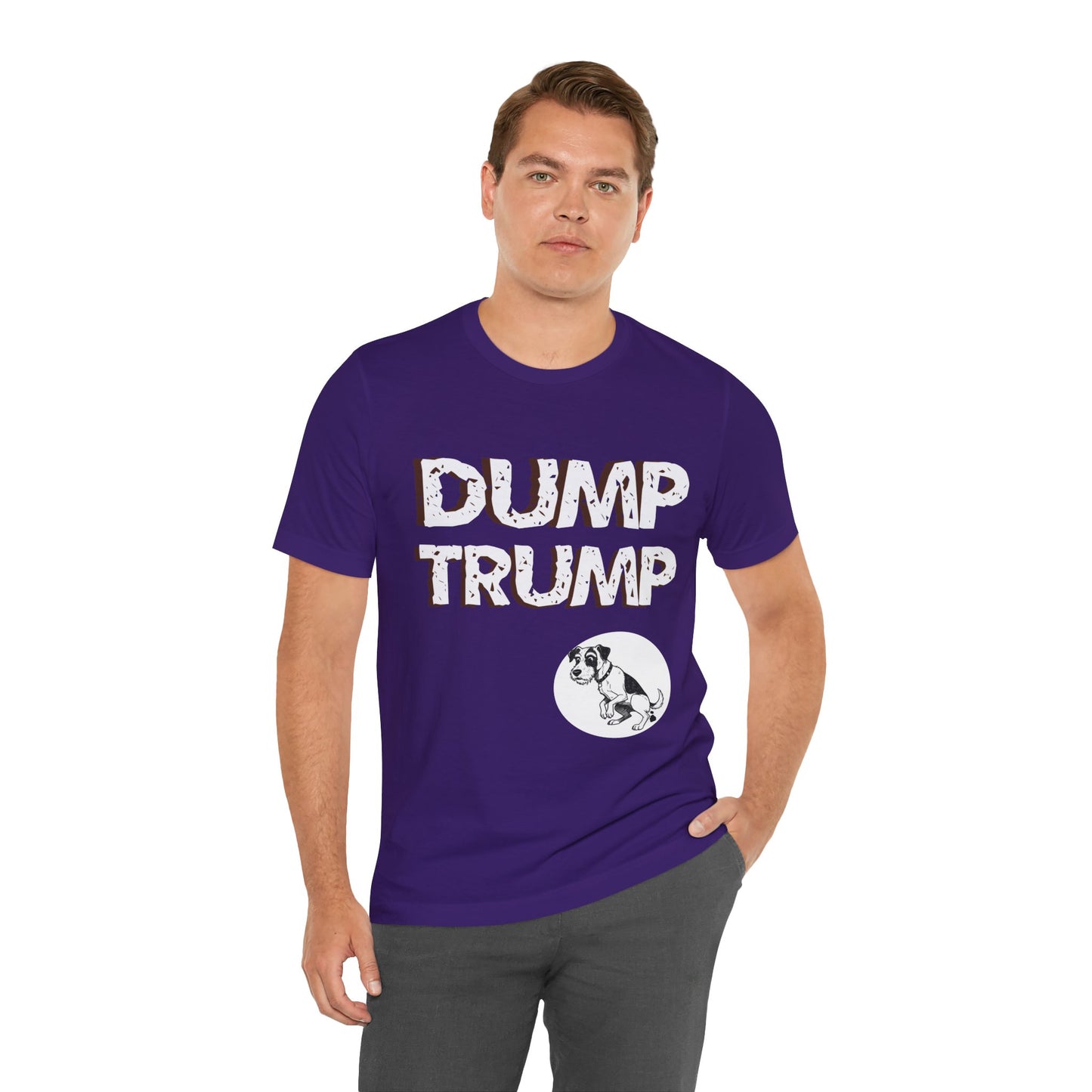 Funny Protest Unisex Jersey Tee - "Dump Trump" Graphic - Activist Wear - Schmartypants