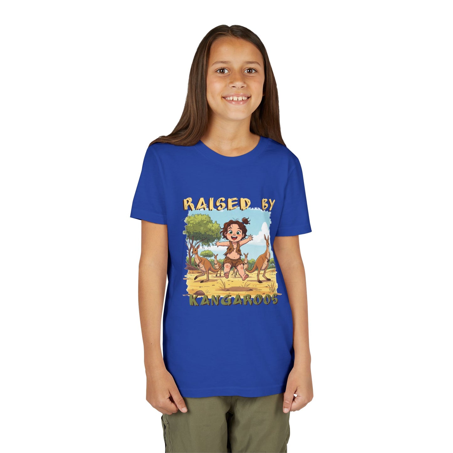 Kids 'Raised by Kangaroos' Tee - Fun and Playful Short Sleeve Shirt - Schmartypants