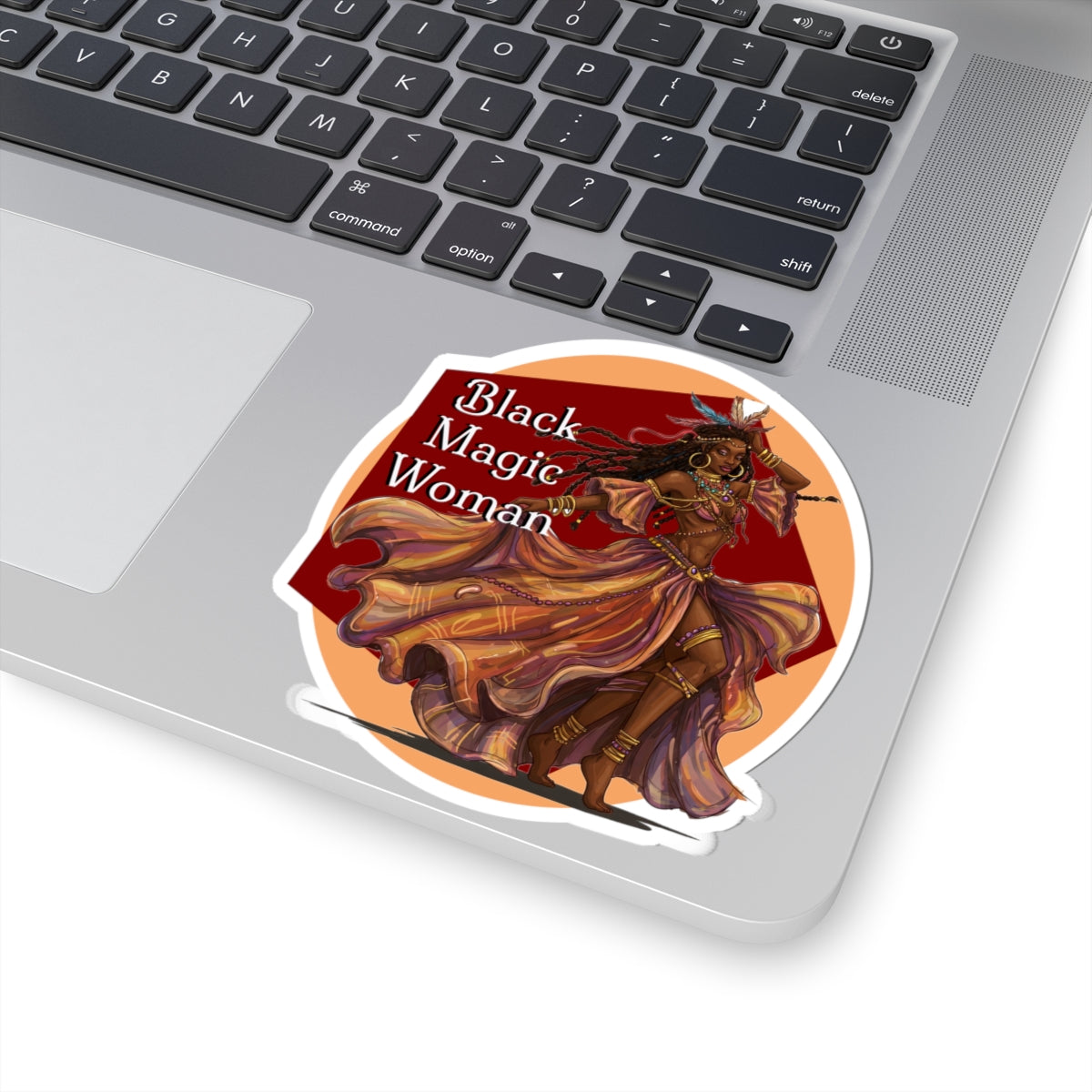 'Black Magic Woman' Kiss-Cut Stickers - Enchanting Vinyl Decals for Bohemian Decor, Laptop Stickers, and Gifts for Music Fans of Santana and Classic Rock - Schmartypants