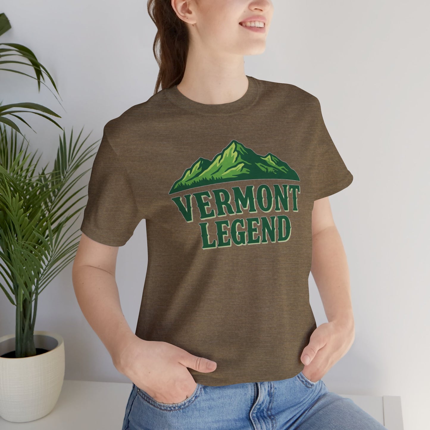 Vermont Legend Unisex Tee, Mountain Graphic T-Shirt, Outdoor Adventure Shirt, Hiking Apparel, Gift for Nature Lovers, Vermont Souvenir Tee