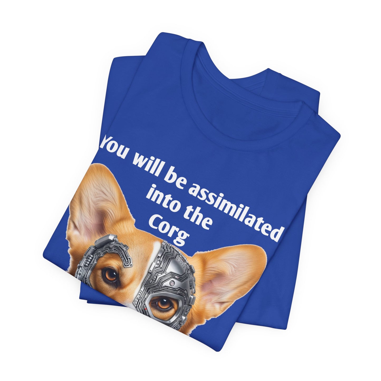 Star Trek Corgi Unisex Tee, Borg Implants, Resistance is Futile, Funny Gift for Corgi Lovers, Trekkies, Trekkie Conventions, Dog Park