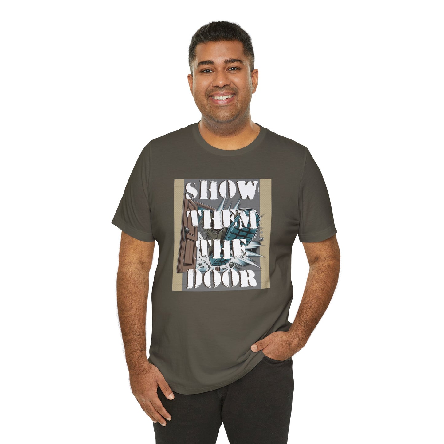 Activist Unisex Graphic Tee - 'Show Them the Door' Political Protest Shirt - Gift for Progressives