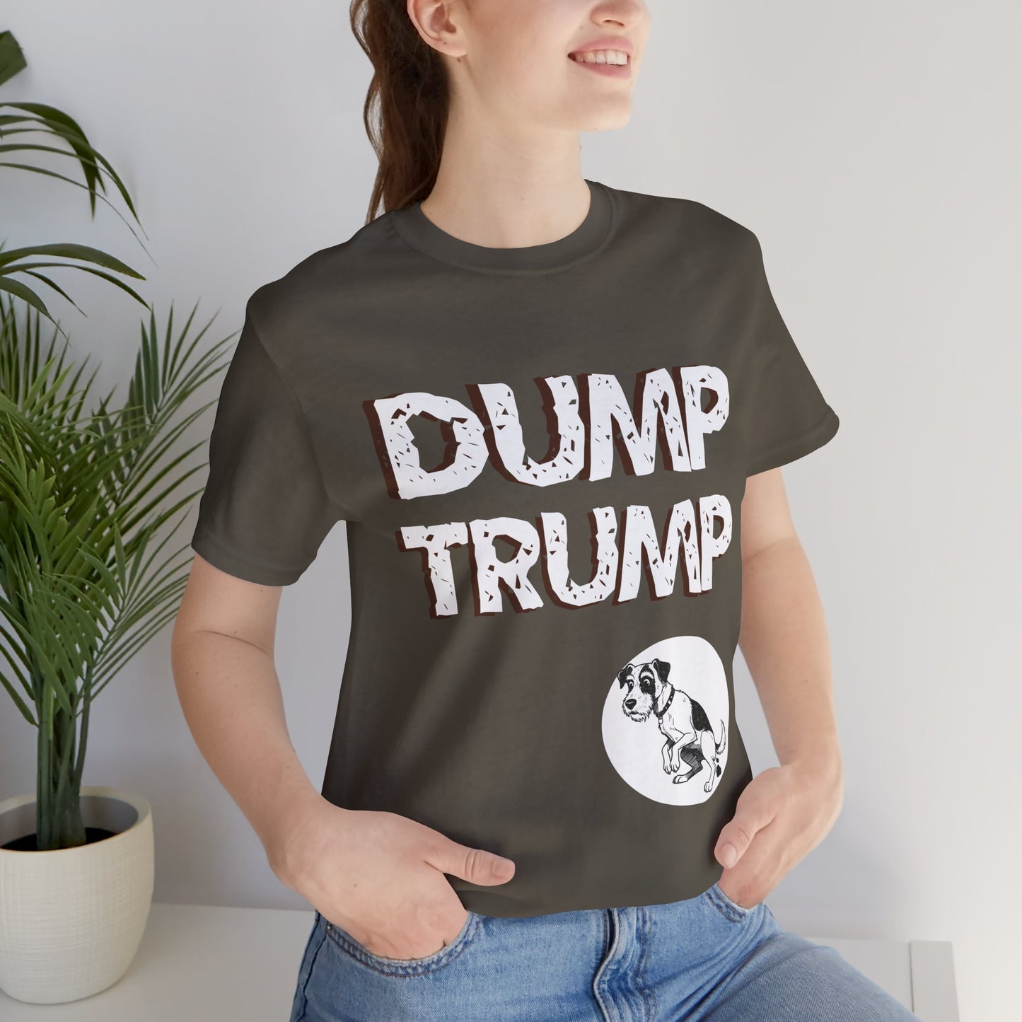 Funny Protest Unisex Jersey Tee - "Dump Trump" Graphic - Activist Wear - Schmartypants
