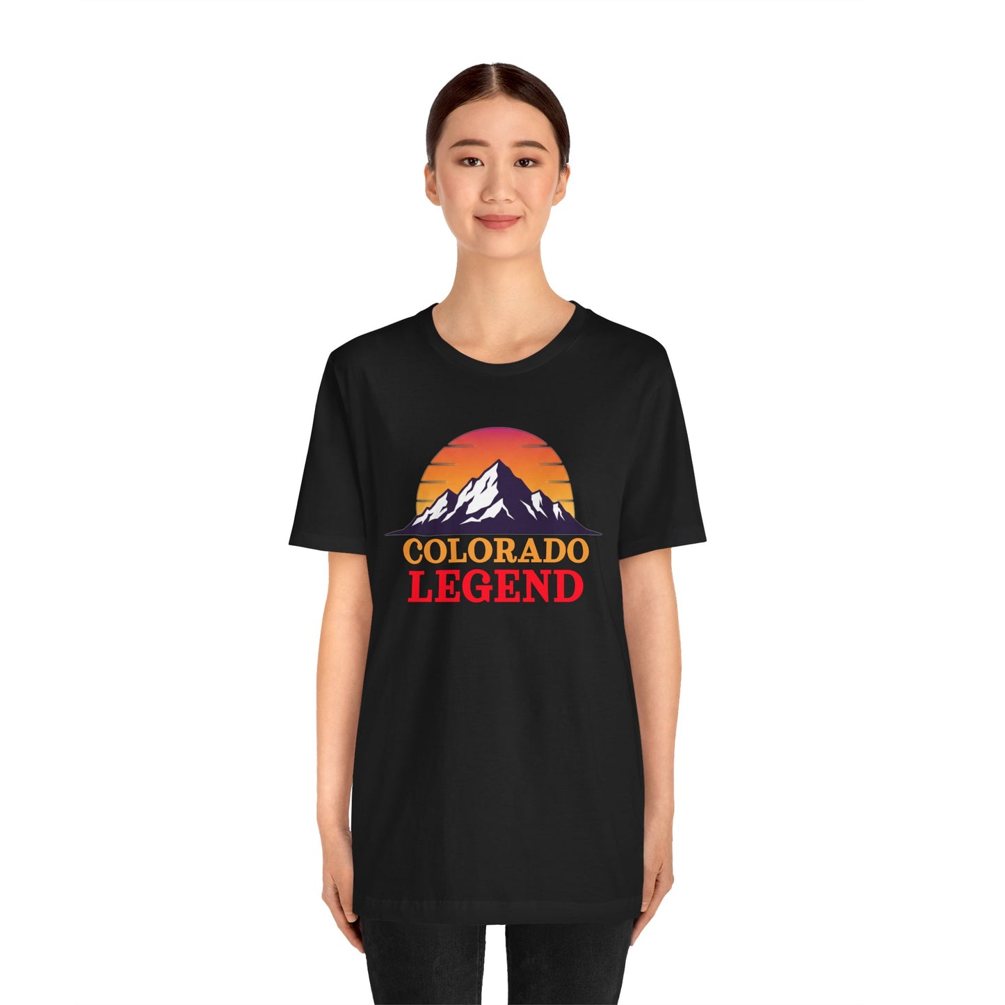 Colorado Legend Unisex Short Sleeve Tee, Mountain Lover Shirt, Adventure Gear, Gift for Hikers, Casual Wear, Outdoor Apparel