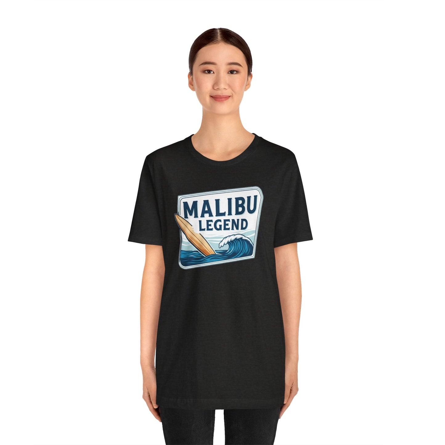 Malibu Legend Surf Tee | Unisex Jersey Short Sleeve Shirt, Beachwear, Summer Vibes, Surfing Gift, California Style, Malibu Souvenir Tee