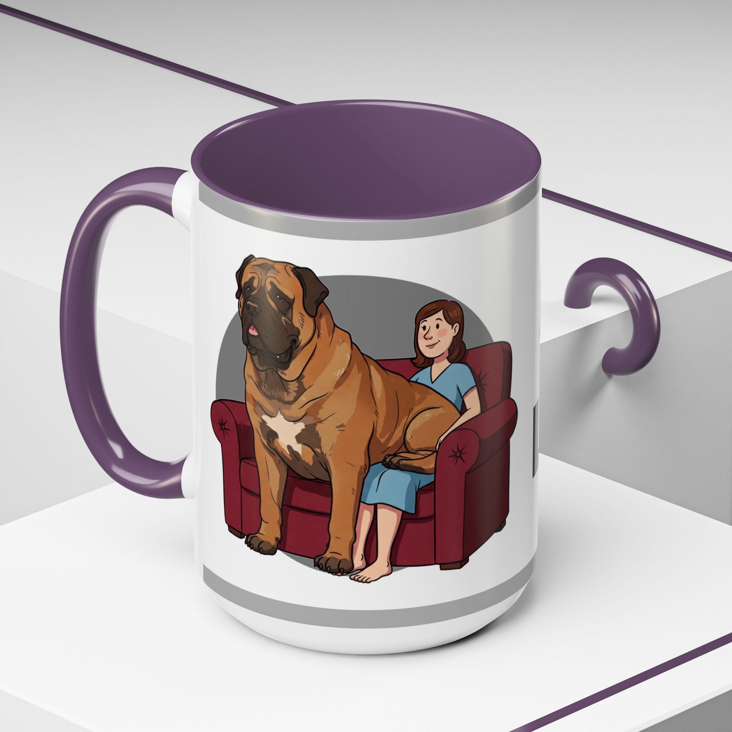 Mastiff Lap Dog Accent Coffee Mug - Perfect Funny Gift for Dog Lovers, Mastiff Breeders - Schmartypants