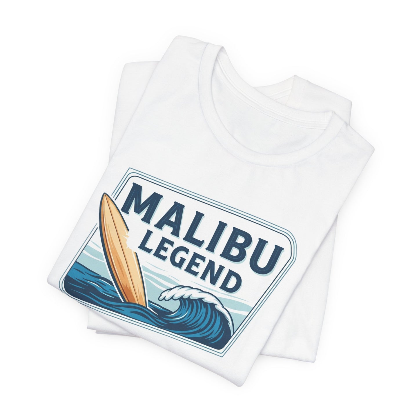 Malibu Legend Surf Tee | Unisex Jersey Short Sleeve Shirt, Beachwear, Summer Vibes, Surfing Gift, California Style, Malibu Souvenir Tee