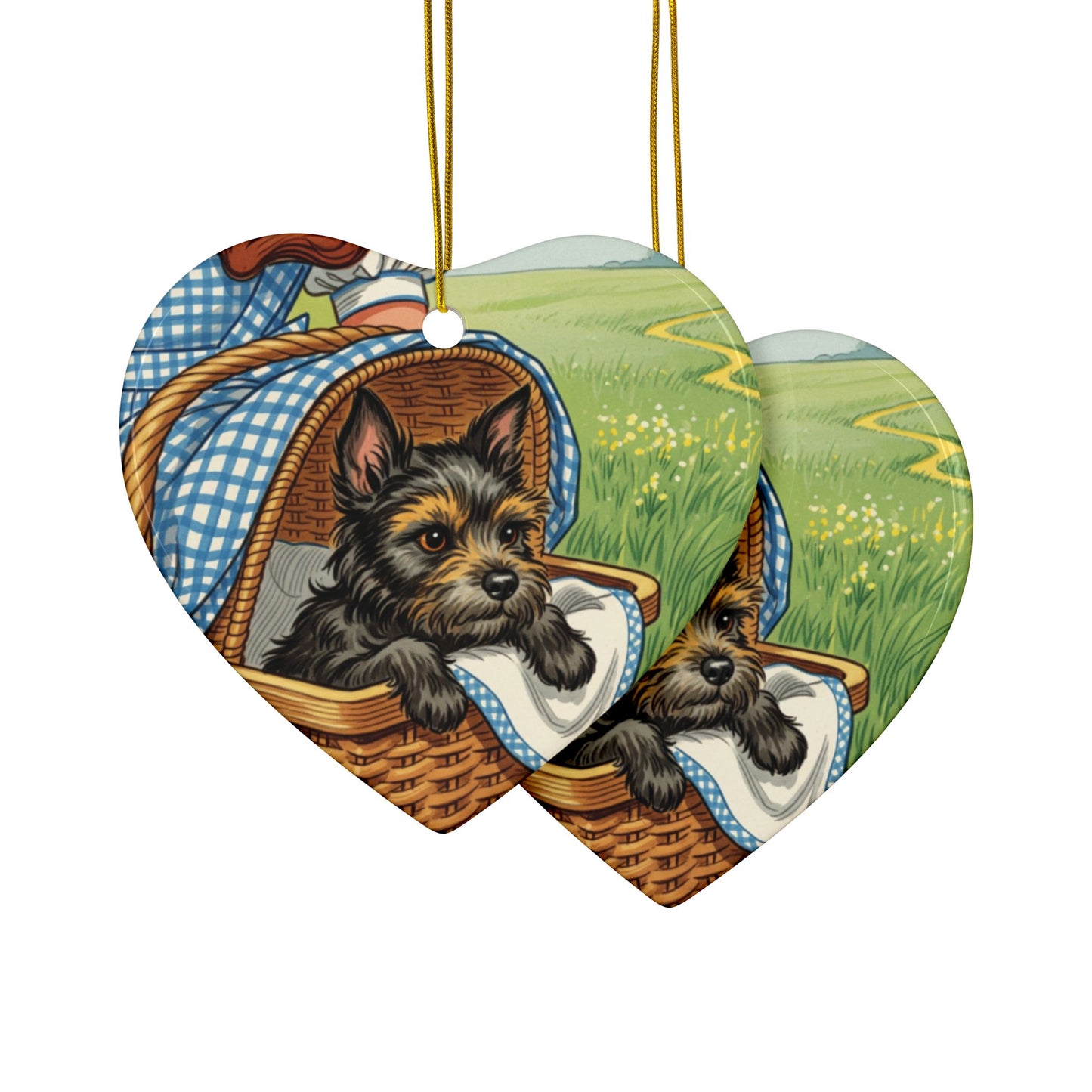 Ceramic Ornaments, Toto Wizard of Oz Tree, 2-Side Print, Collectible Series 2 Ornament, Holiday Decor, Christmas Ornament, Gift for Wizard