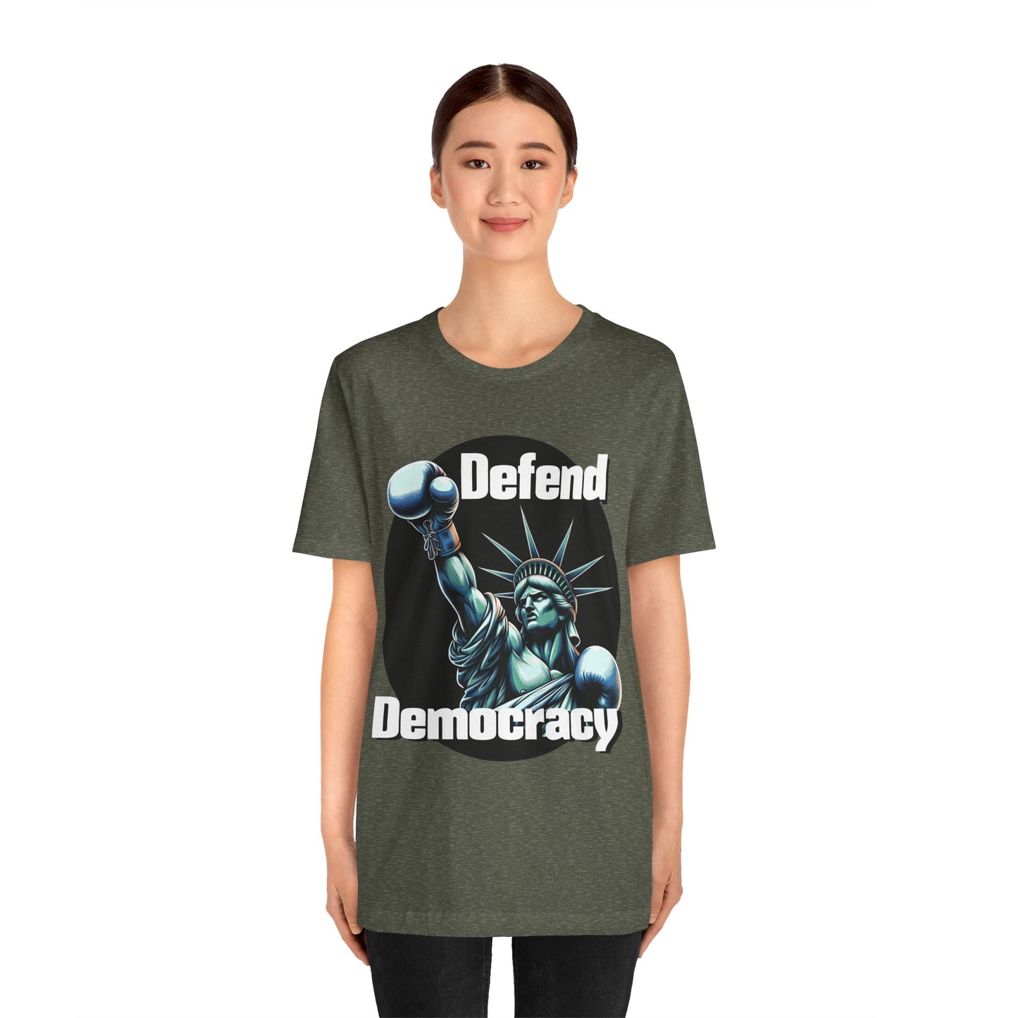 Defend Democracy Tee - Unisex Jersey Short Sleeve Shirt - Protest Wear - Activist Tee - Schmartypants