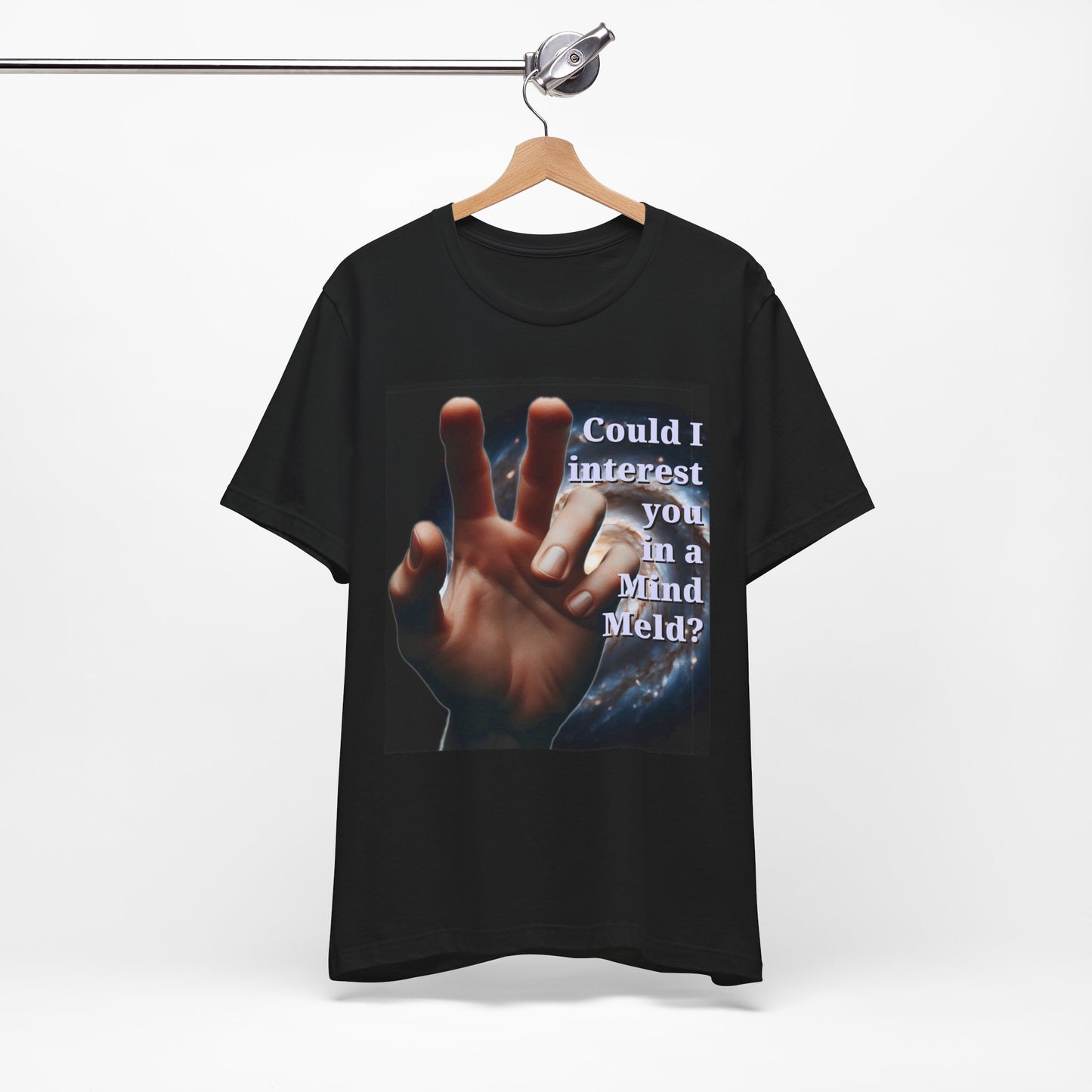 'Could I Interest You in a Mind Meld?' Graphic Tee - Hilarious Unisex Short Sleeve Shirt for Sci-Fi Lovers, Star Trek Fans, & Casual Wear - Schmartypants