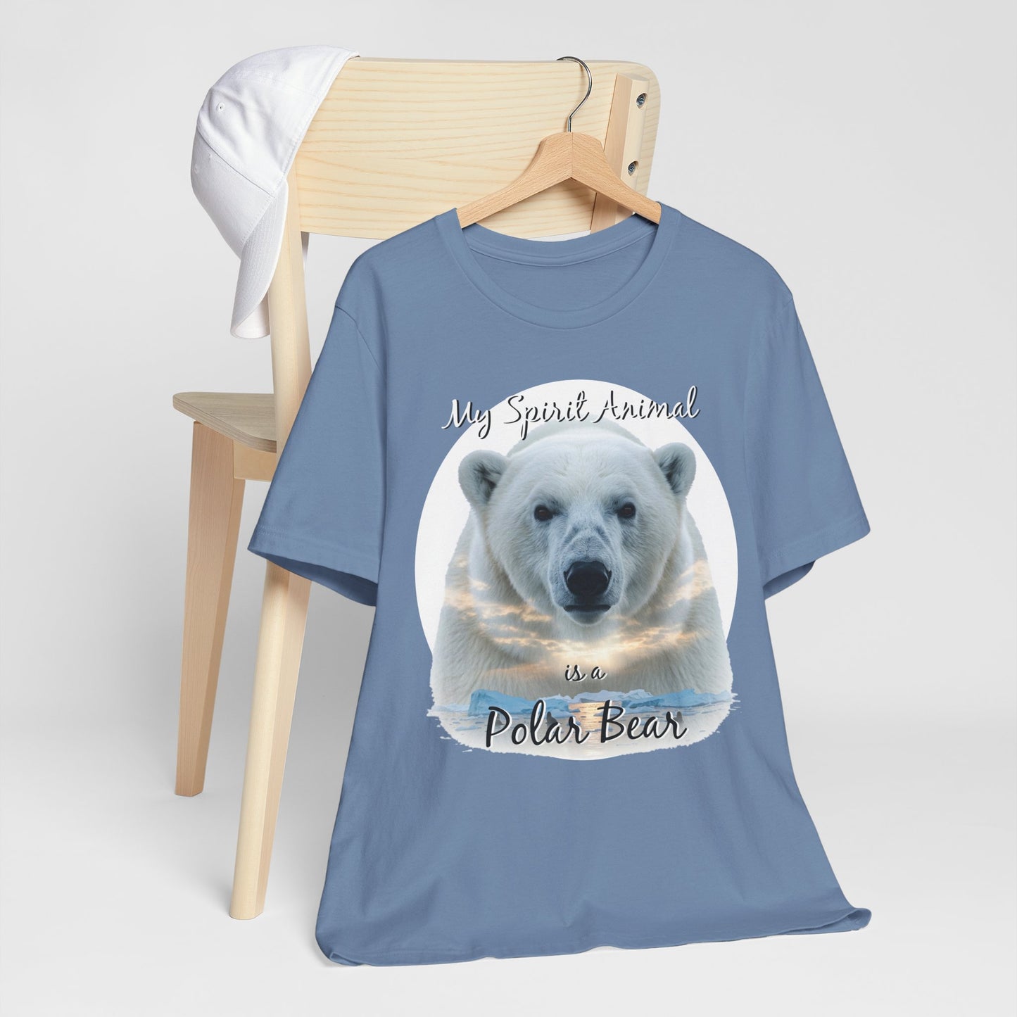 Polar Bear Tee, My Spirit Animal, Wildlife Lover Gift, Alaskan Traveler Shirt, Nature Enthusiast Top, Arctic Wildlife Apparel
