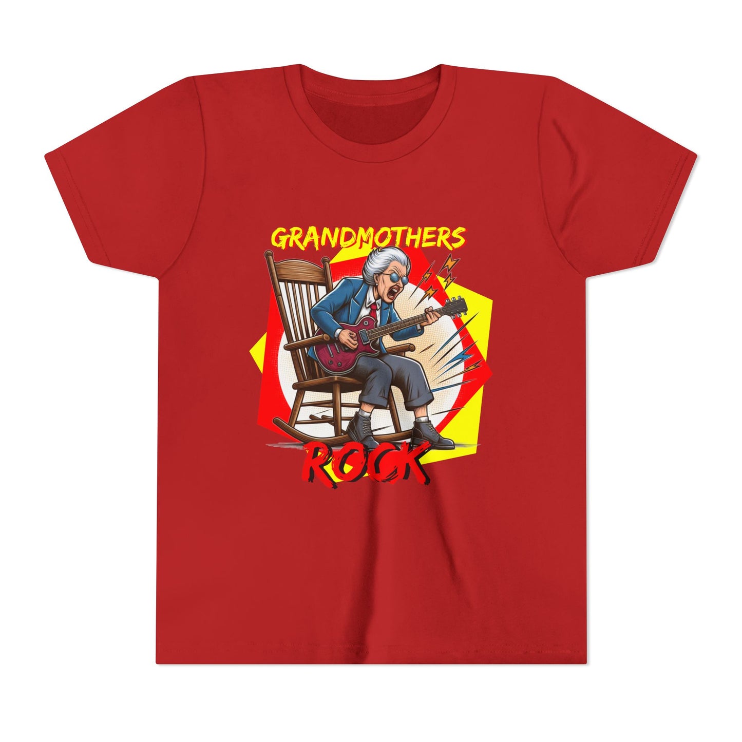 'Grandmothers Rock' Youth Short Sleeve Tee - Funny Design to Show Love for Grandma - Schmartypants