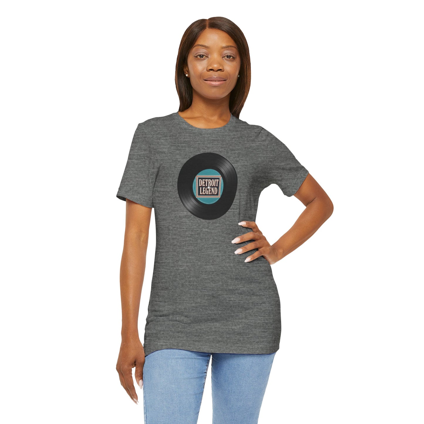 Detroit Legend Vinyl Record Tee, Music Lover Shirt, Unisex Casual Wear, Gift for Music Fans, Retro Record T-Shirt, Motown Shirt