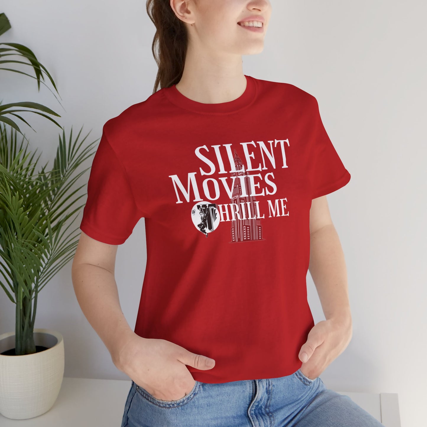 Silent Movies Thrill Me Tee, Unisex T-Shirt, Vintage Film Lover Shirt, Movie Buff Gift, Retro Cinema Apparel